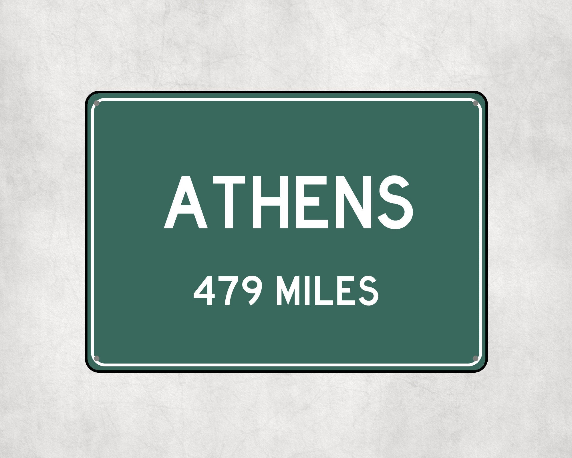 PERSONALIZED ATHENS Sign, Athens City Distance Sign, City of Athens Gift, Athens Gifts, Athens Souvenir, Athens Signs