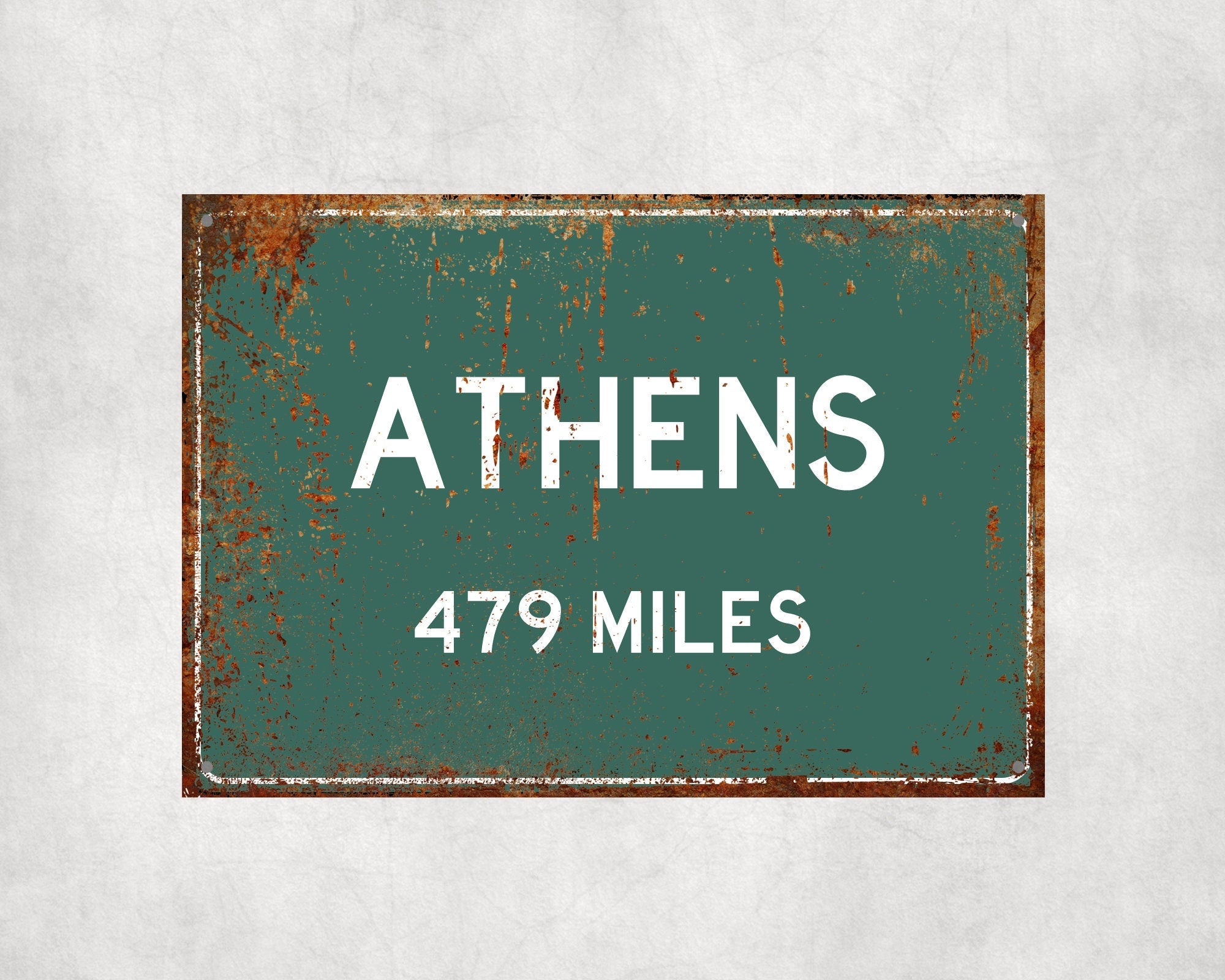 PERSONALIZED ATHENS Sign, Athens City Distance Sign, City of Athens Gift, Athens Gifts, Athens Souvenir, Athens Signs