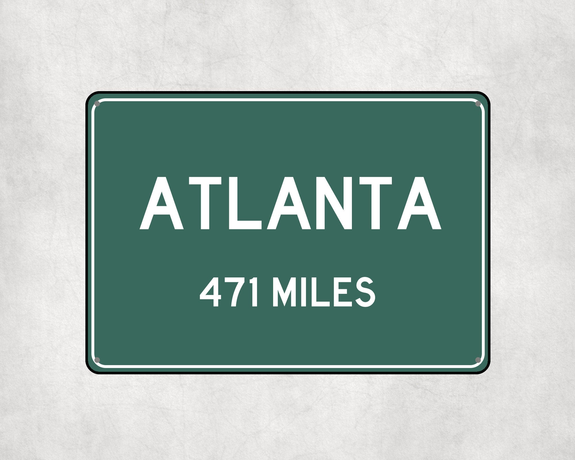 PERSONALIZED ATLANTA Sign, Atlanta City Distance Sign, City of Atlanta Gift, Atlanta Gifts, Atlanta Souvenir, Atlanta Signs