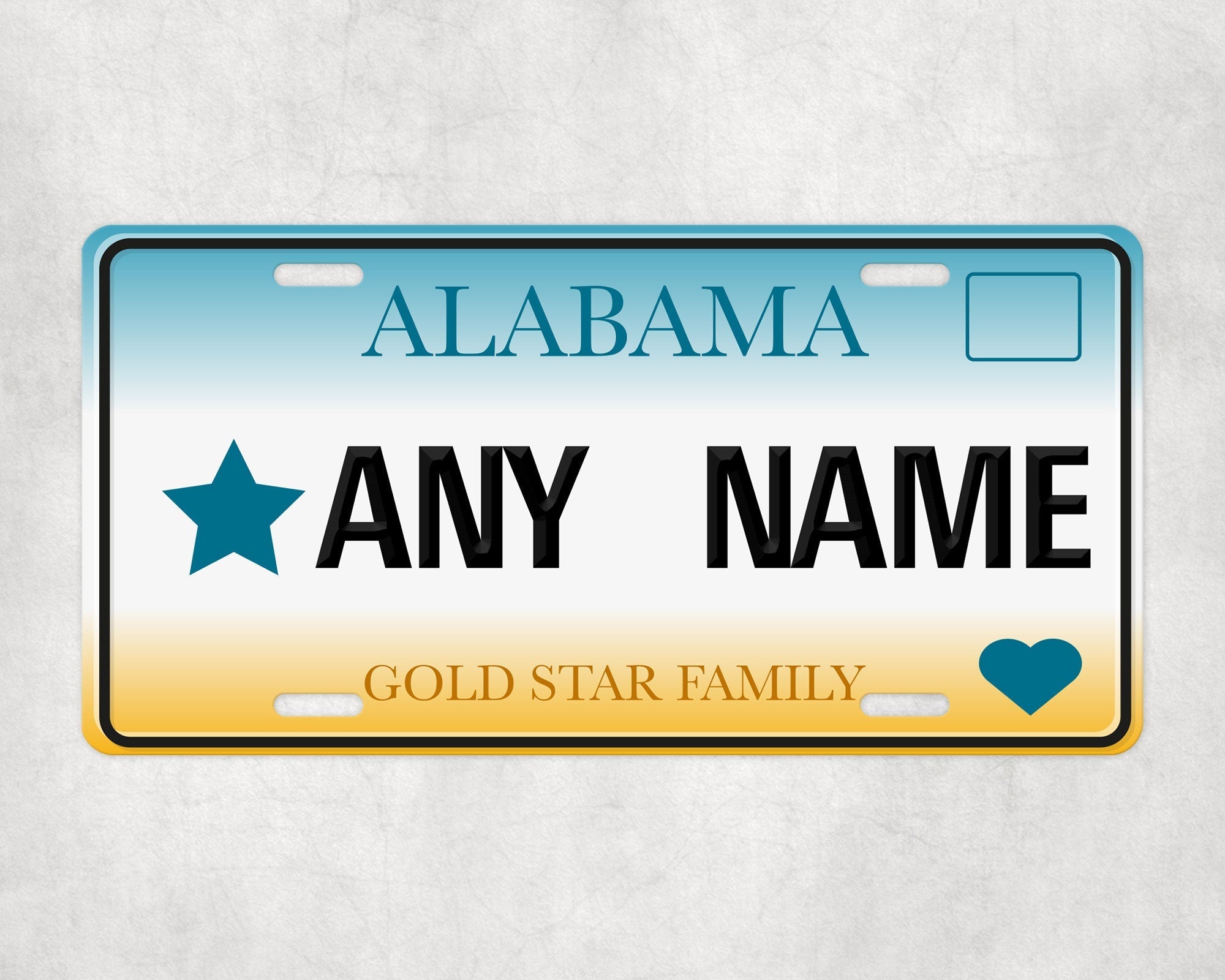 Personalized ALABAMA License Plate - US State Souvenir, Unique Car Tag, License Plate, Novelty Plate, State Tags, Rustic License Plate