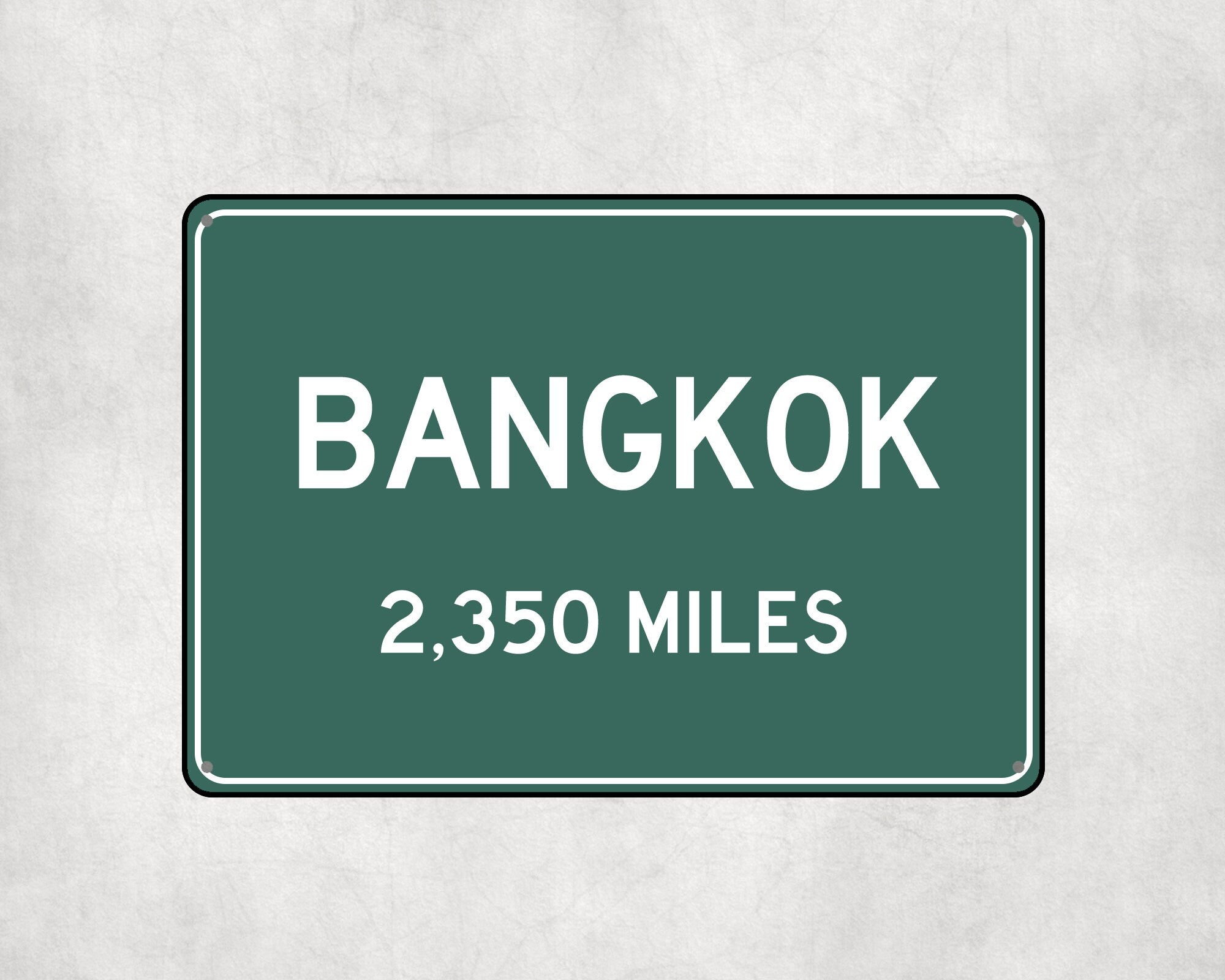 PERSONALIZED BANGKOK Sign, Bangkok City Distance Sign, City of Bangkok Gift, Bangkok Gifts, Bangkok Souvenir, Bangkok Signs