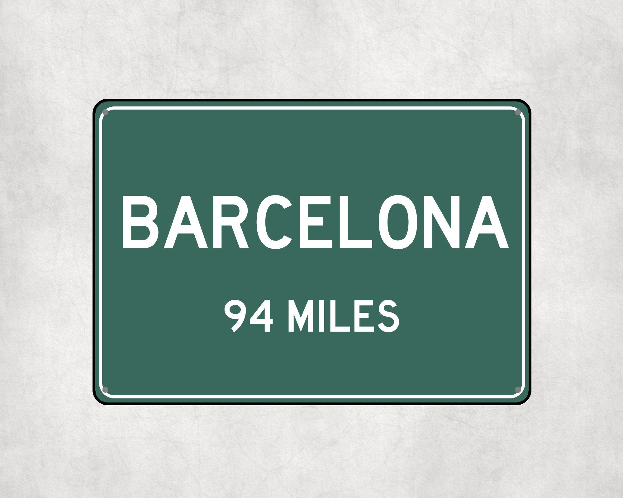 PERSONALIZED BARCELONA Sign, Barcelona City Distance Sign, City of Barcelona Gift, Barcelona Gifts, Barcelona Souvenir, Barcelona Signs