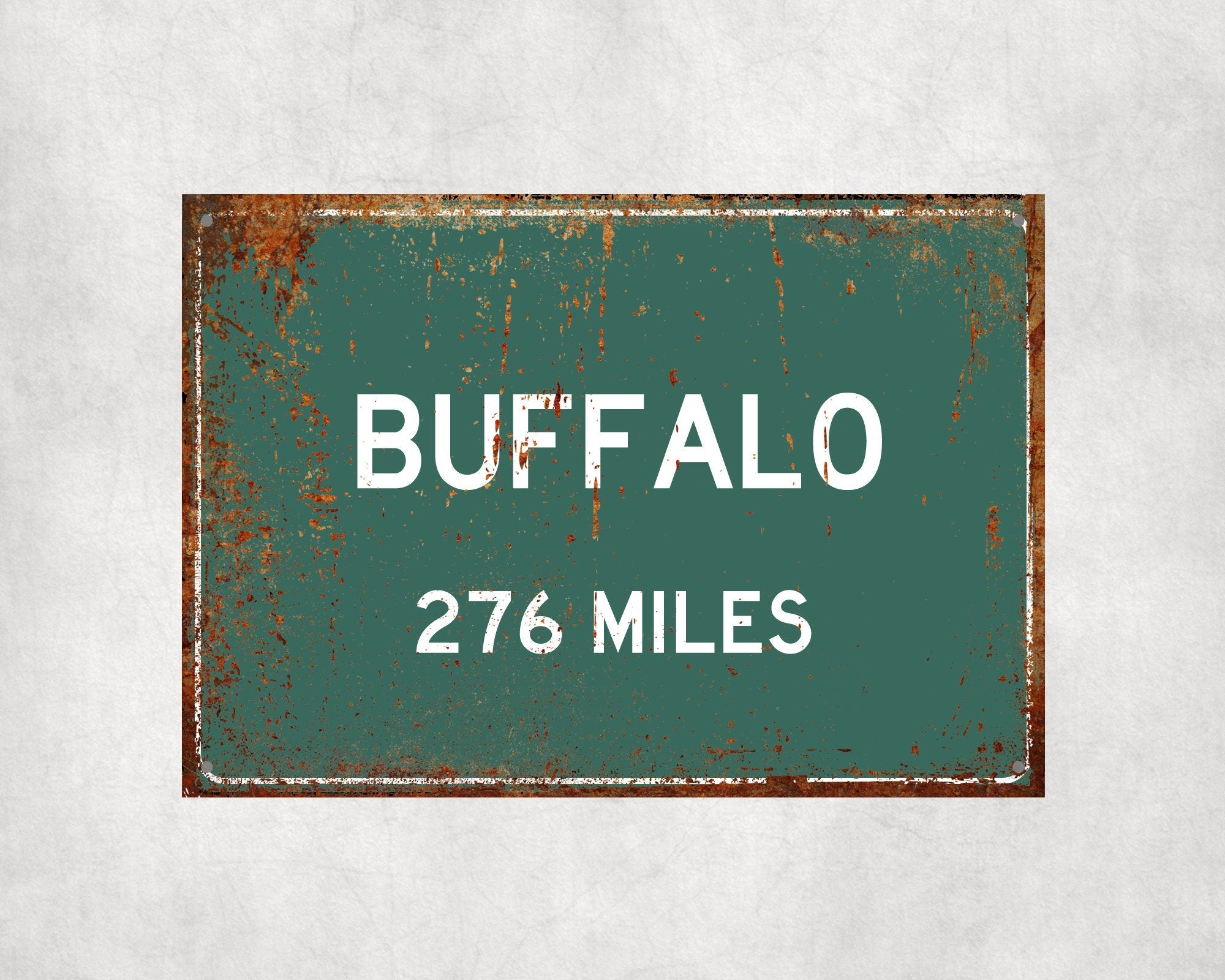 PERSONALIZED BUFFALO Sign, Buffalo City Distance Sign, City of Buffalo Gift, Buffalo Gifts, Buffalo Souvenir, Buffalo Signs