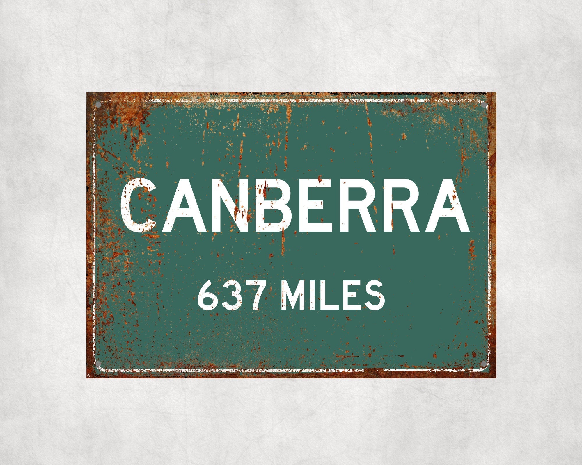 PERSONALIZED CANBERRA Sign, Canberra City Distance Sign, City of Canberra Gift, Canberra Gifts, Canberra Souvenir, Canberra Signs