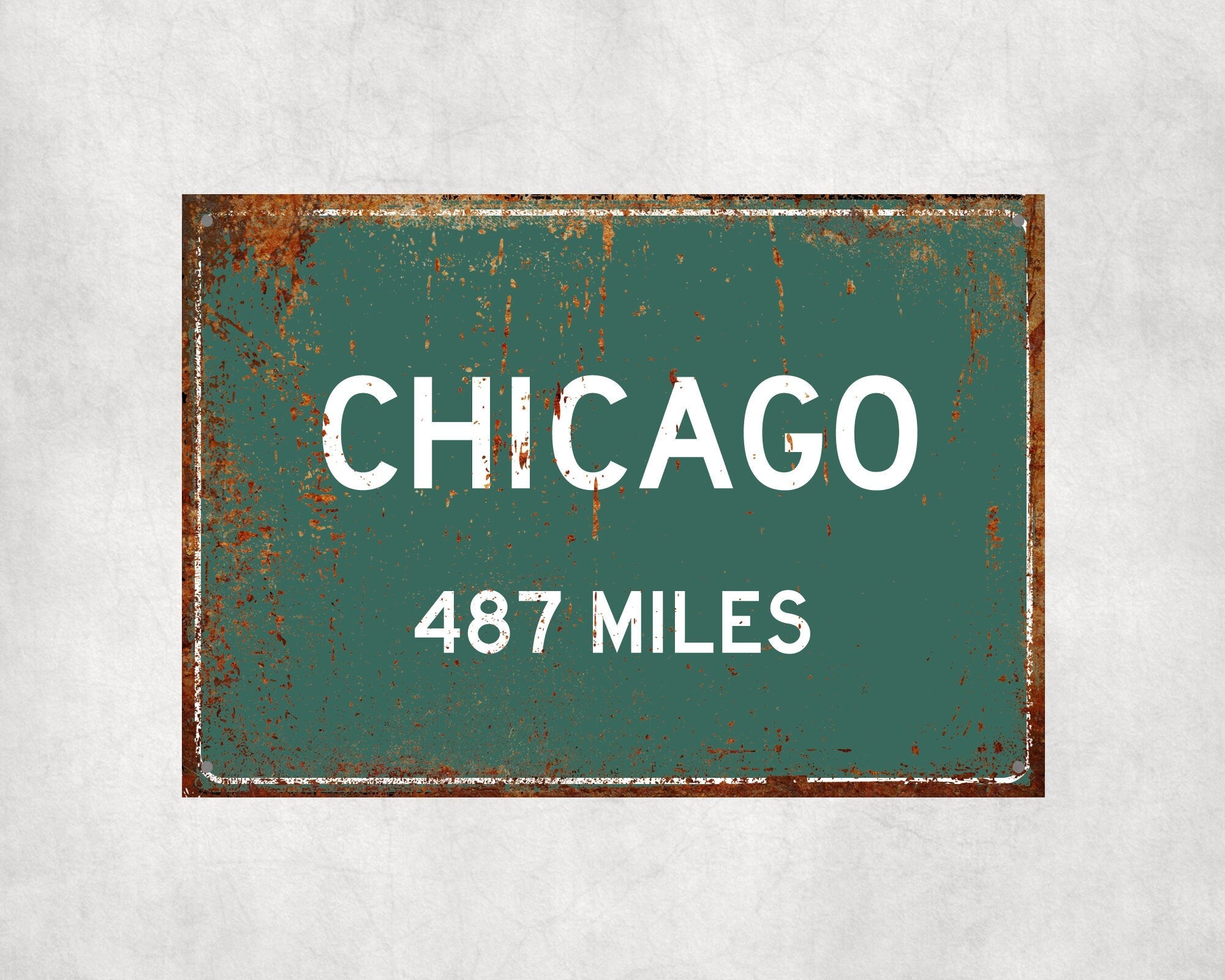 PERSONALIZED CHICAGO Sign, Chicago City Distance Sign, City of Chicago Gift, Chicago Gifts, Chicago Souvenir, Chicago Signs