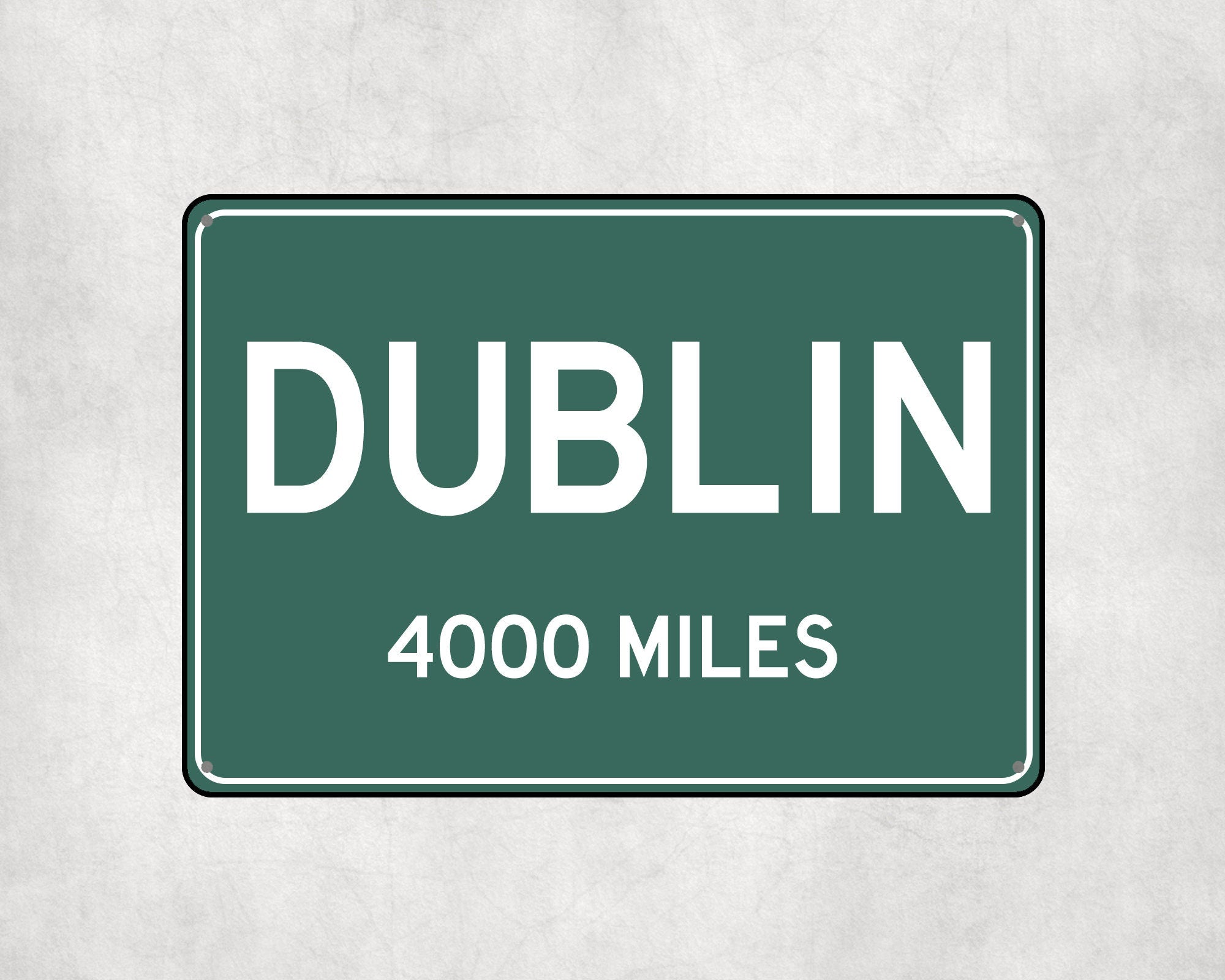 PERSONALIZED DUBLIN Sign, Dublin City Distance Sign, City of Dublin Gift, Dublin Gifts, Dublin Souvenir, Dublin Signs