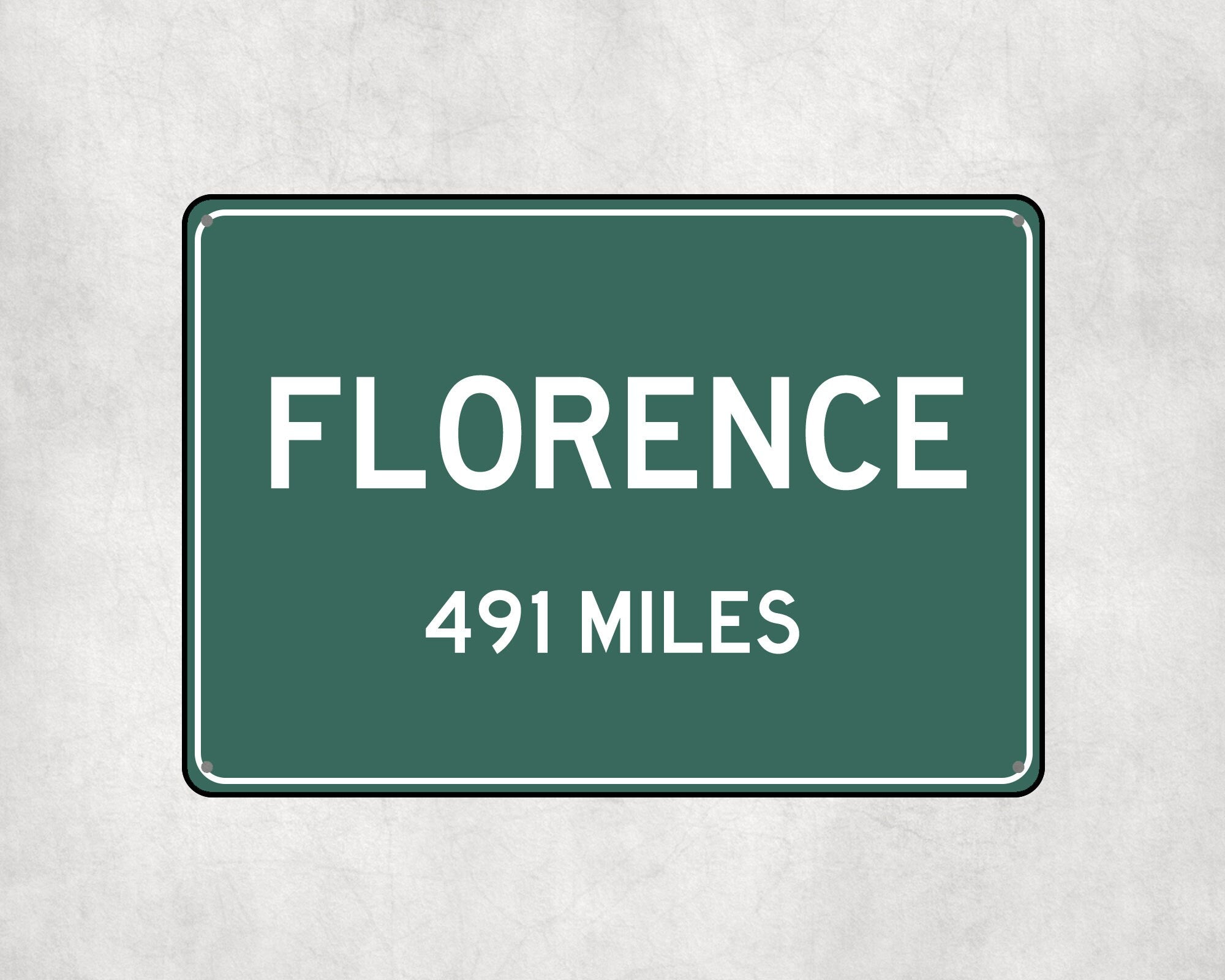 PERSONALIZED FLORENCE Sign, Florence City Distance Sign, City of Florence Gift, Florence Gifts, Florence Souvenir, Florence Signs