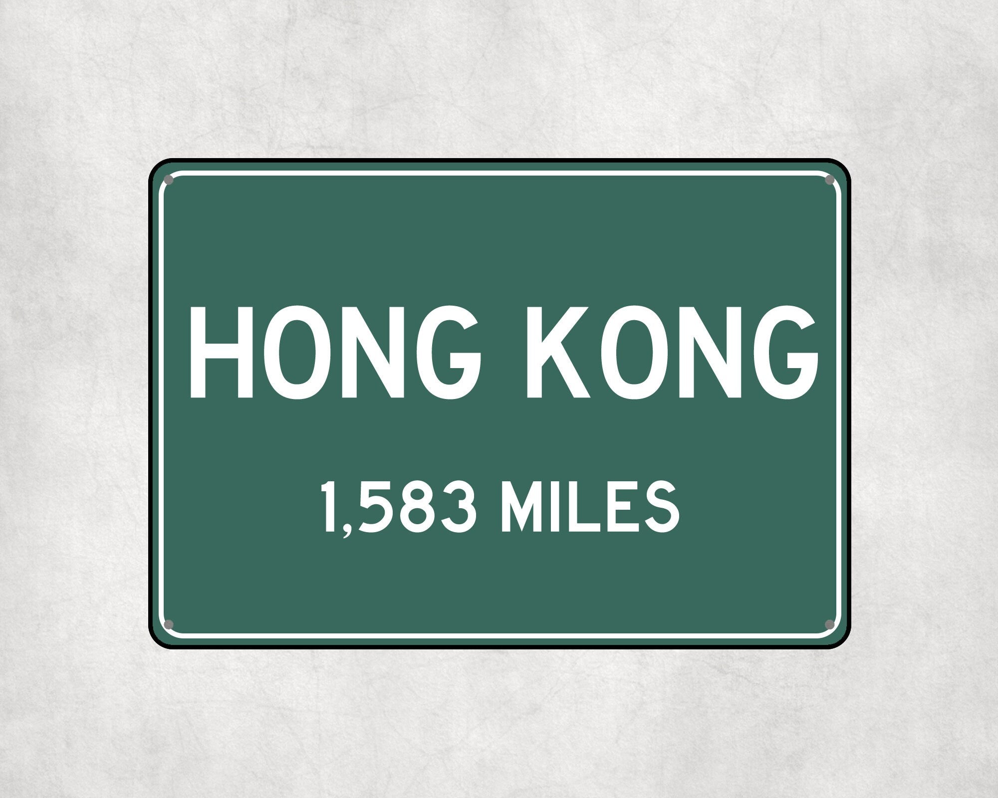 PERSONALIZED HONG KONG Sign, Hong Kong City Distance Sign, City of Hong Kong Gift, Hong Kong Gifts, Hong Kong Souvenir, Hong Kong Signs