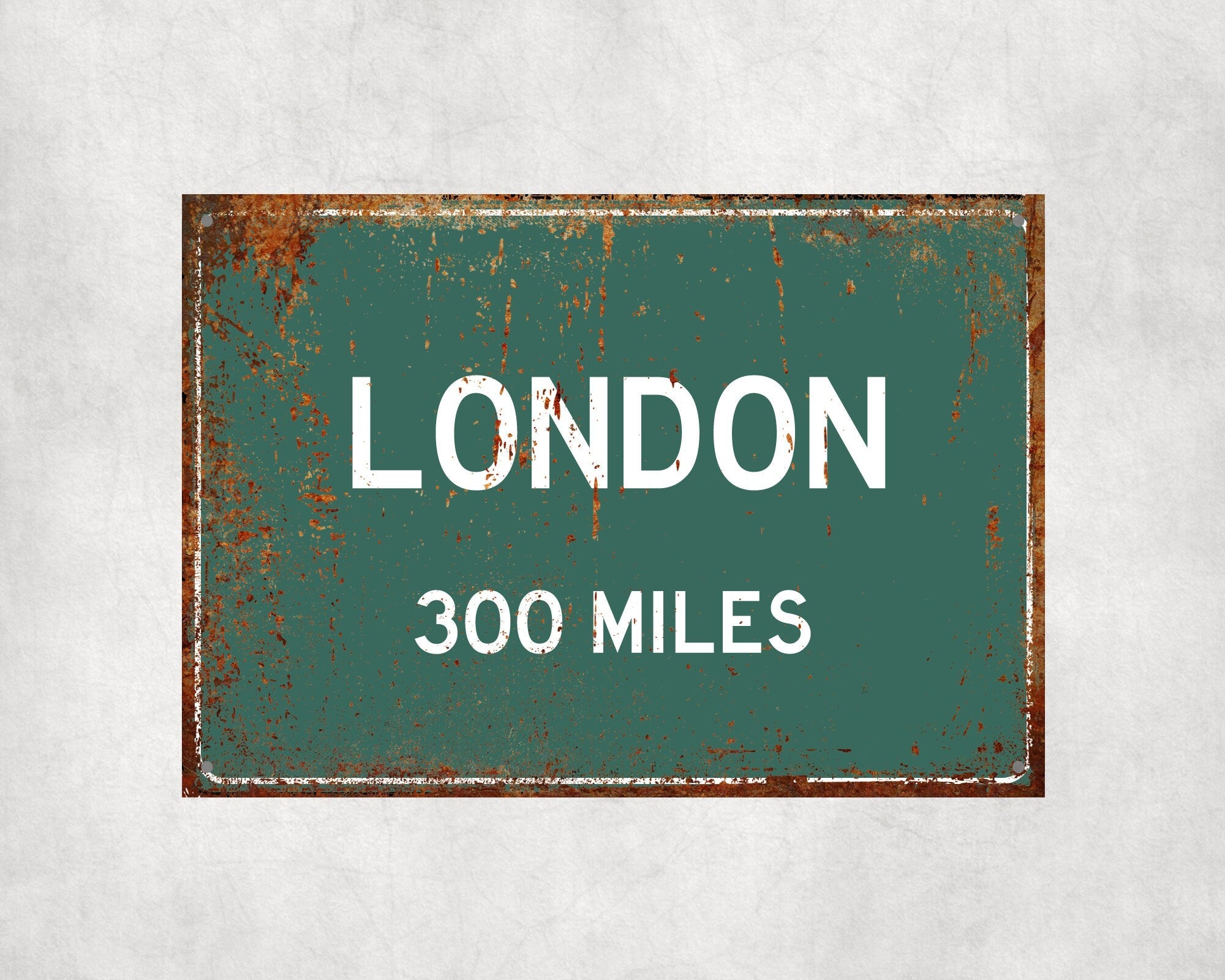 PERSONALIZED LONDON Sign, London City Distance Sign, City of London Gift, London Gifts, London Souvenir, London Signs