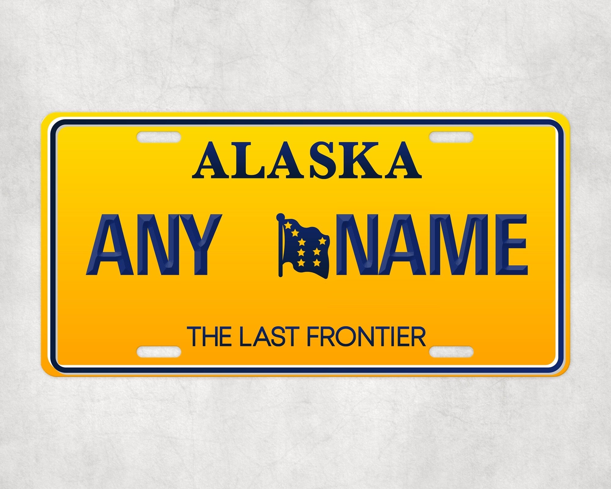 Personalized ALASKA License Plate - US State Souvenir, Unique Car Tag, License Plate, Novelty Plate, State Tags, Rustic License Plate