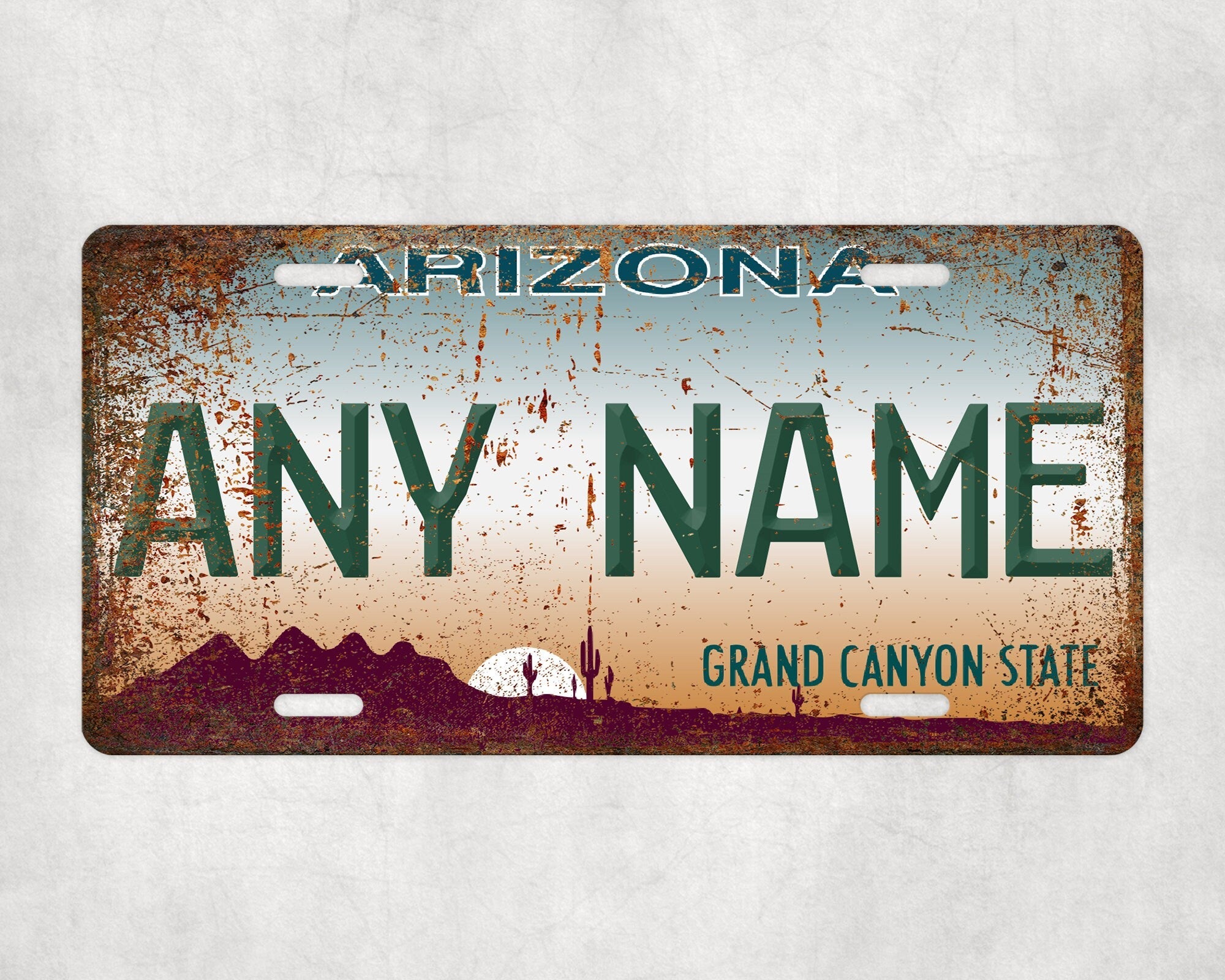 Personalized ARIZONA License Plate - US State Souvenir, Unique Car Tag, License Plate, Novelty Plate, State Tags, Rustic License Plate