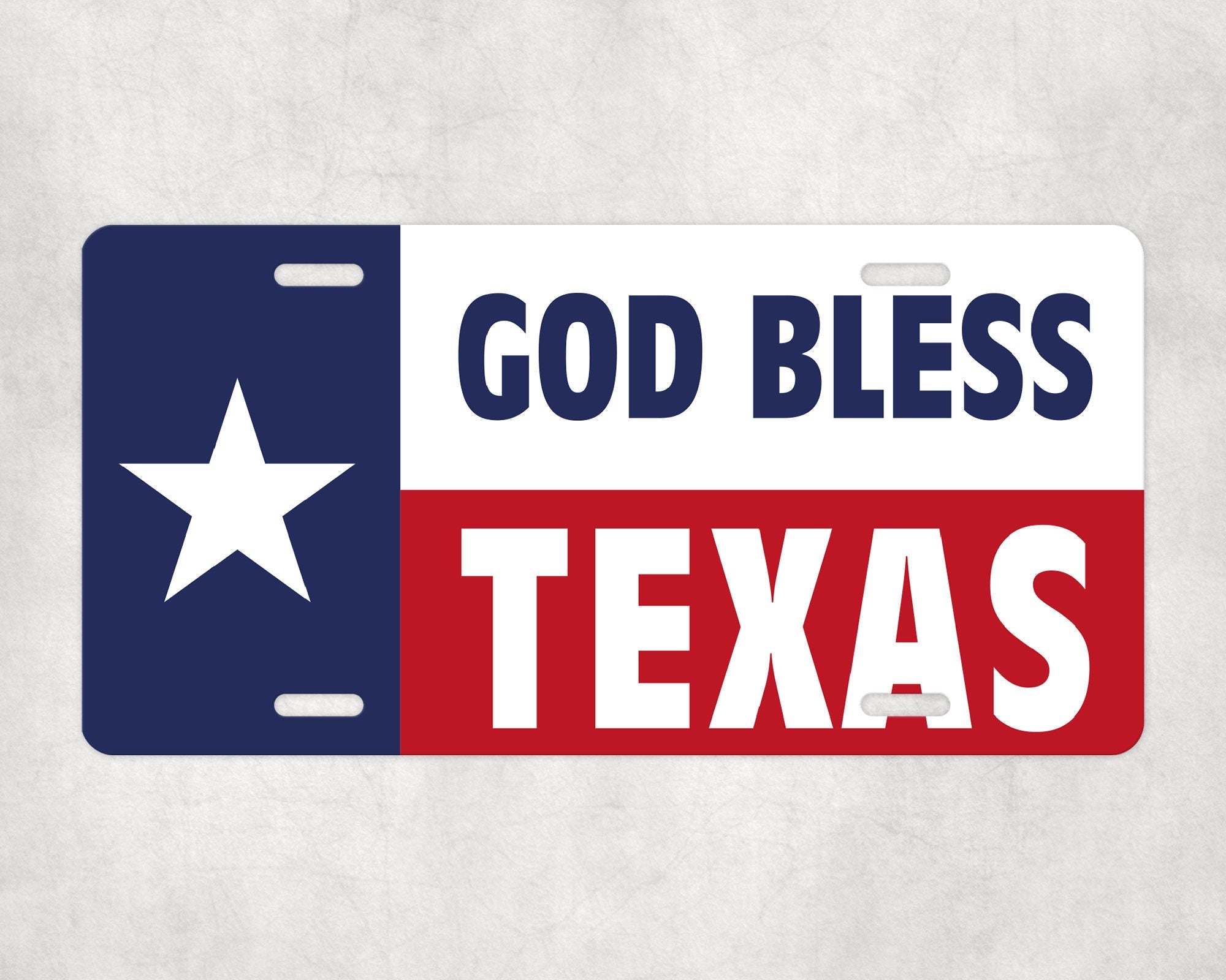 God Bless Texas License Plate - US State Souvenir, Unique Car Tag, License Plate, Novelty Plate, State Tags, Rustic License Plate