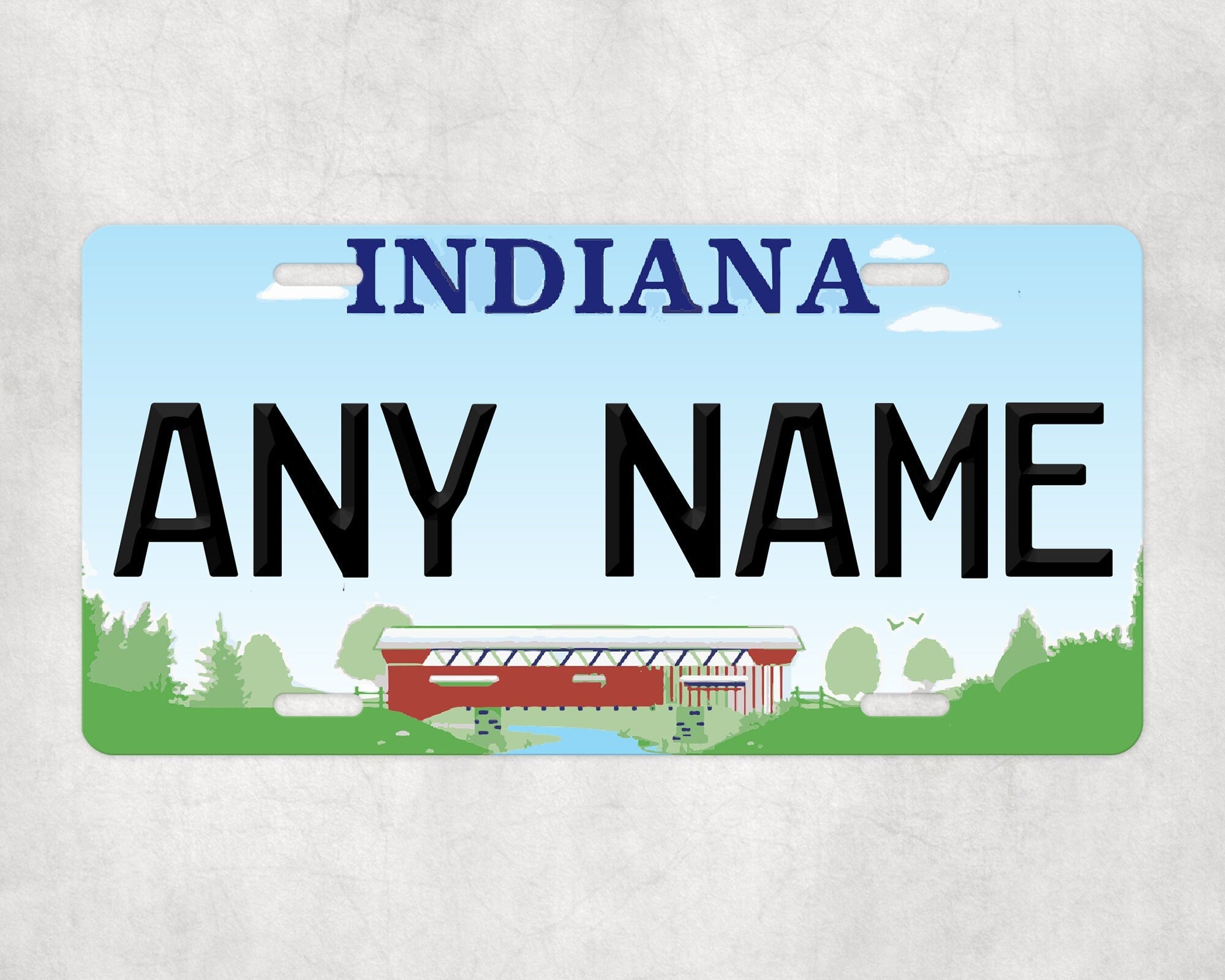 Personalized INDIANA License Plate - US State Souvenir, Unique Car Tag, License Plate, Novelty Plate, State Tags, Rustic License Plate