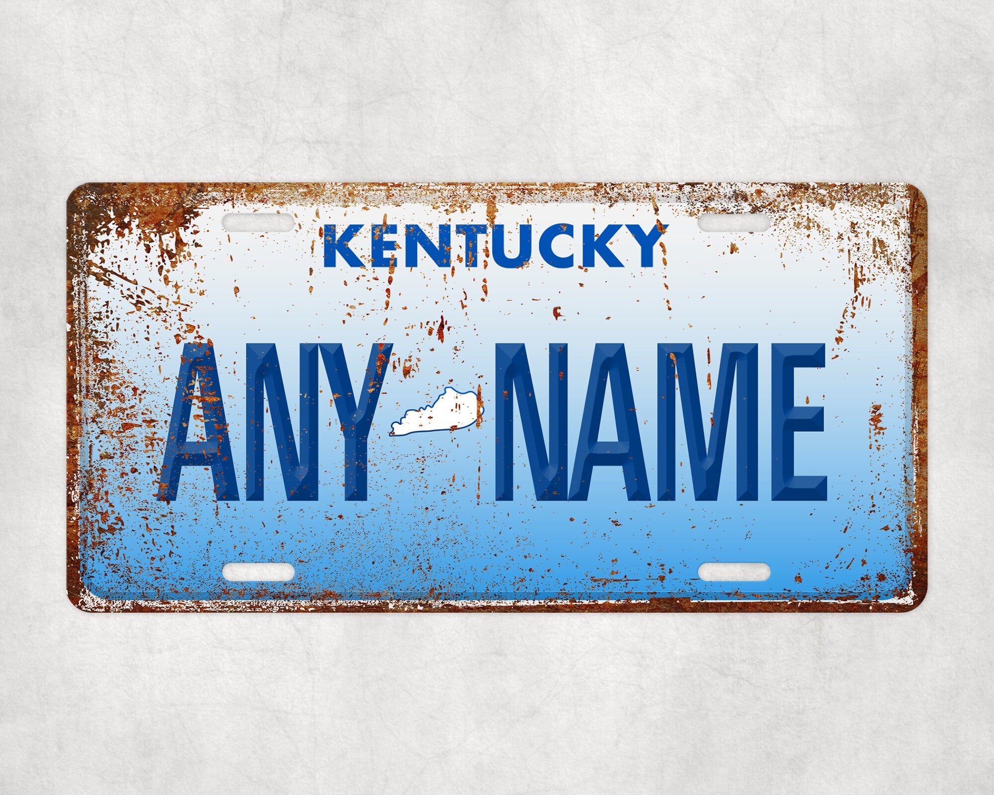 Personalized KENTUCKY License Plate - US State Souvenir, Unique Car Tag, License Plate, Novelty Plate, State Tags, Rustic License Plate