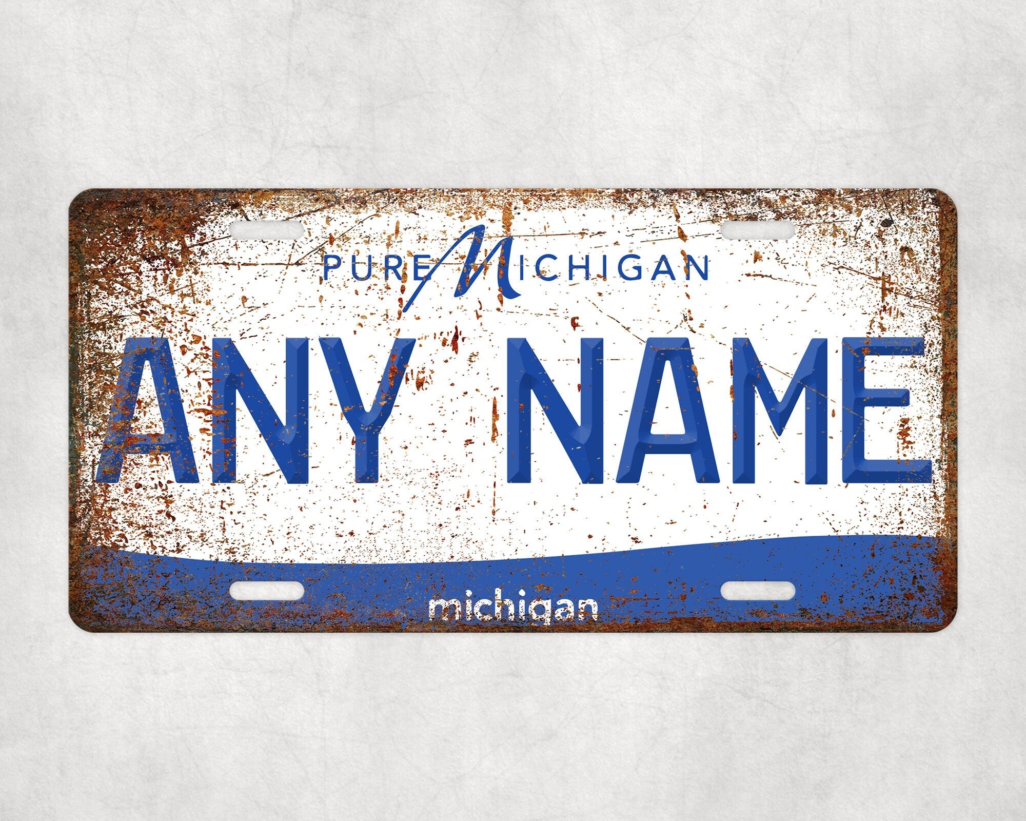 Personalized MICHIGAN License Plate - US State Souvenir, Unique Car Tag, License Plate, Novelty Plate, State Tags, Rustic License Plate