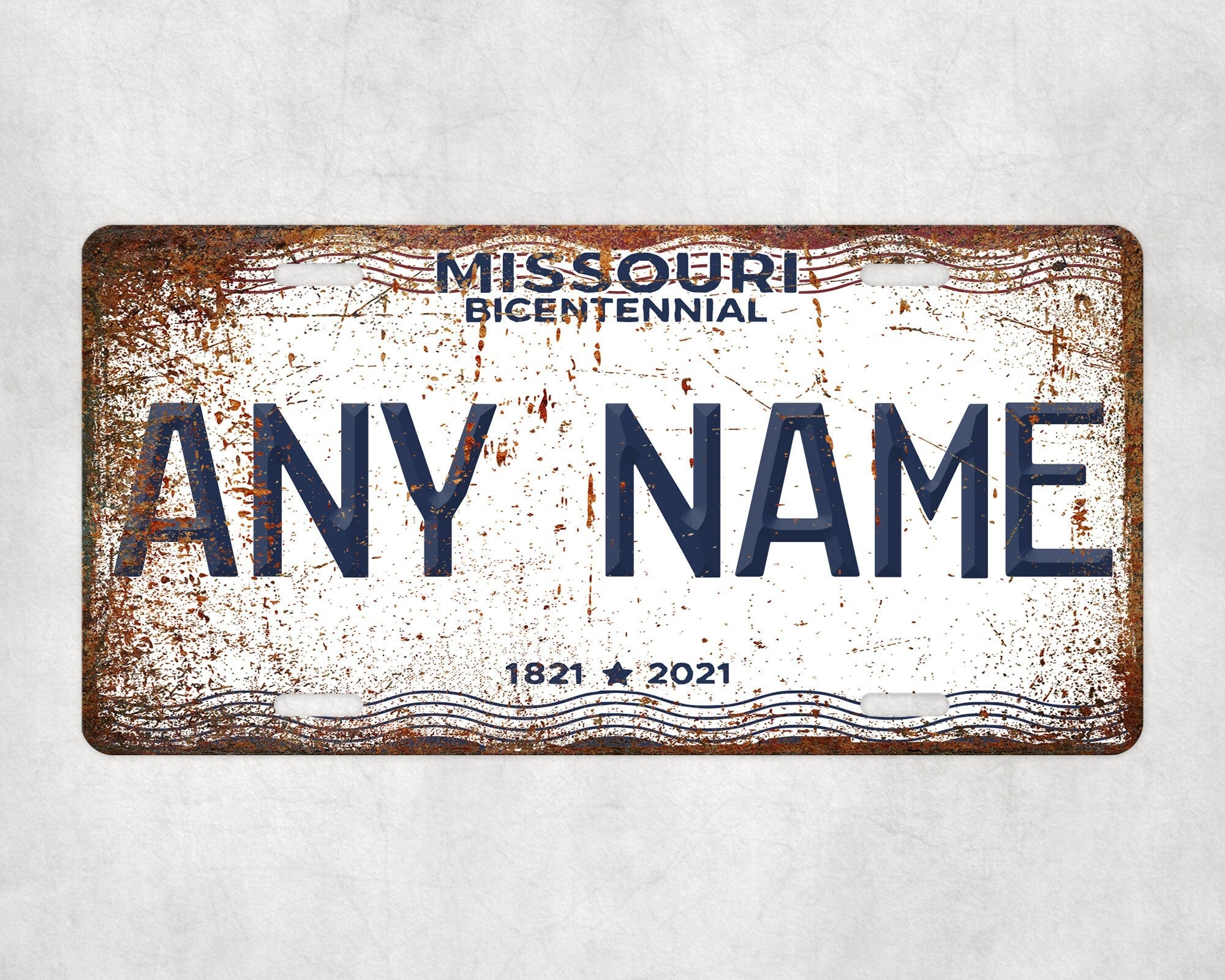 Personalized MISSOURI License Plate - US State Souvenir, Unique Car Tag, License Plate, Novelty Plate, State Tags, Rustic License Plate