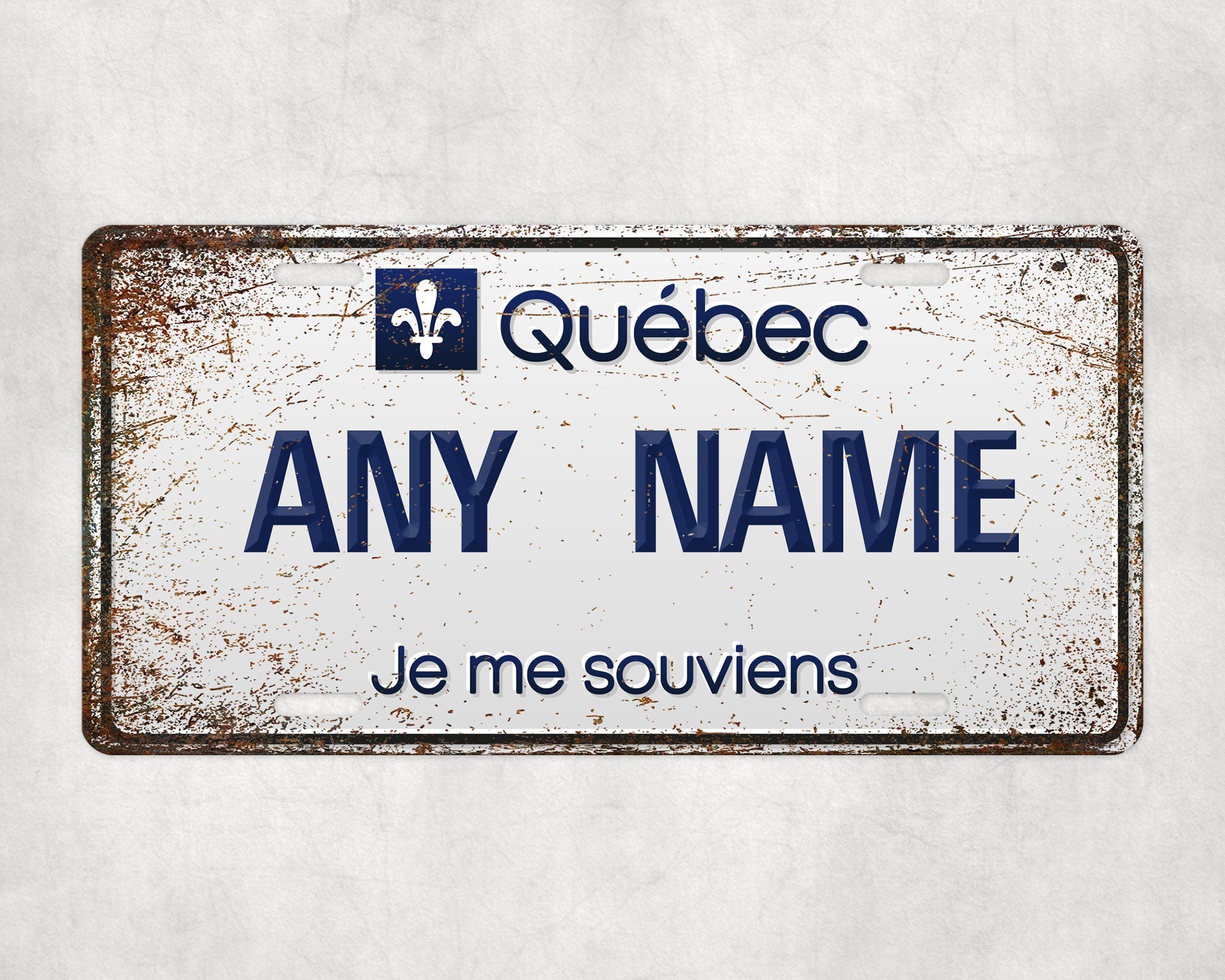 Personalized QUEBEC License Plate - US State Souvenir, Unique Car Tag, License Plate, Novelty Plate, State Tags, Rustic License Plate