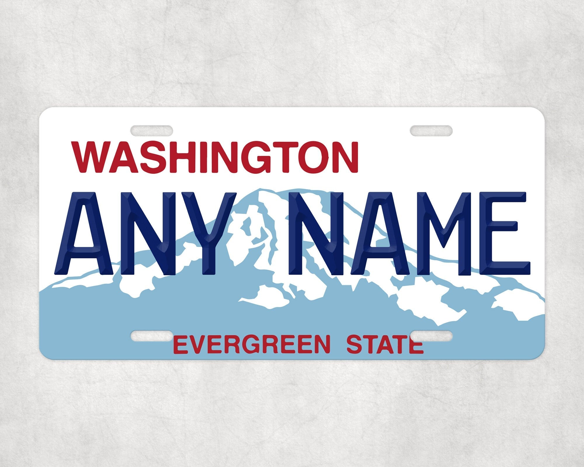 Personalized WASHINGTON License Plate - US State Souvenir, Unique Car Tag, License Plate, Novelty Plate, State Tags, Rustic License Plate