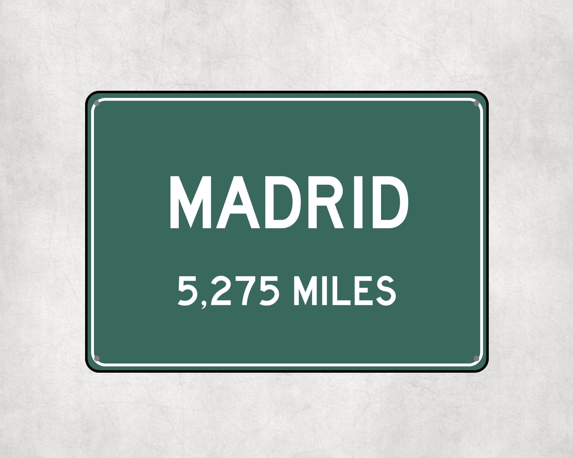 PERSONALIZED MADRID Sign, Madrid City Distance Sign, City of Madrid Gift, Madrid Gifts, Madrid Souvenir, Madrid Signs