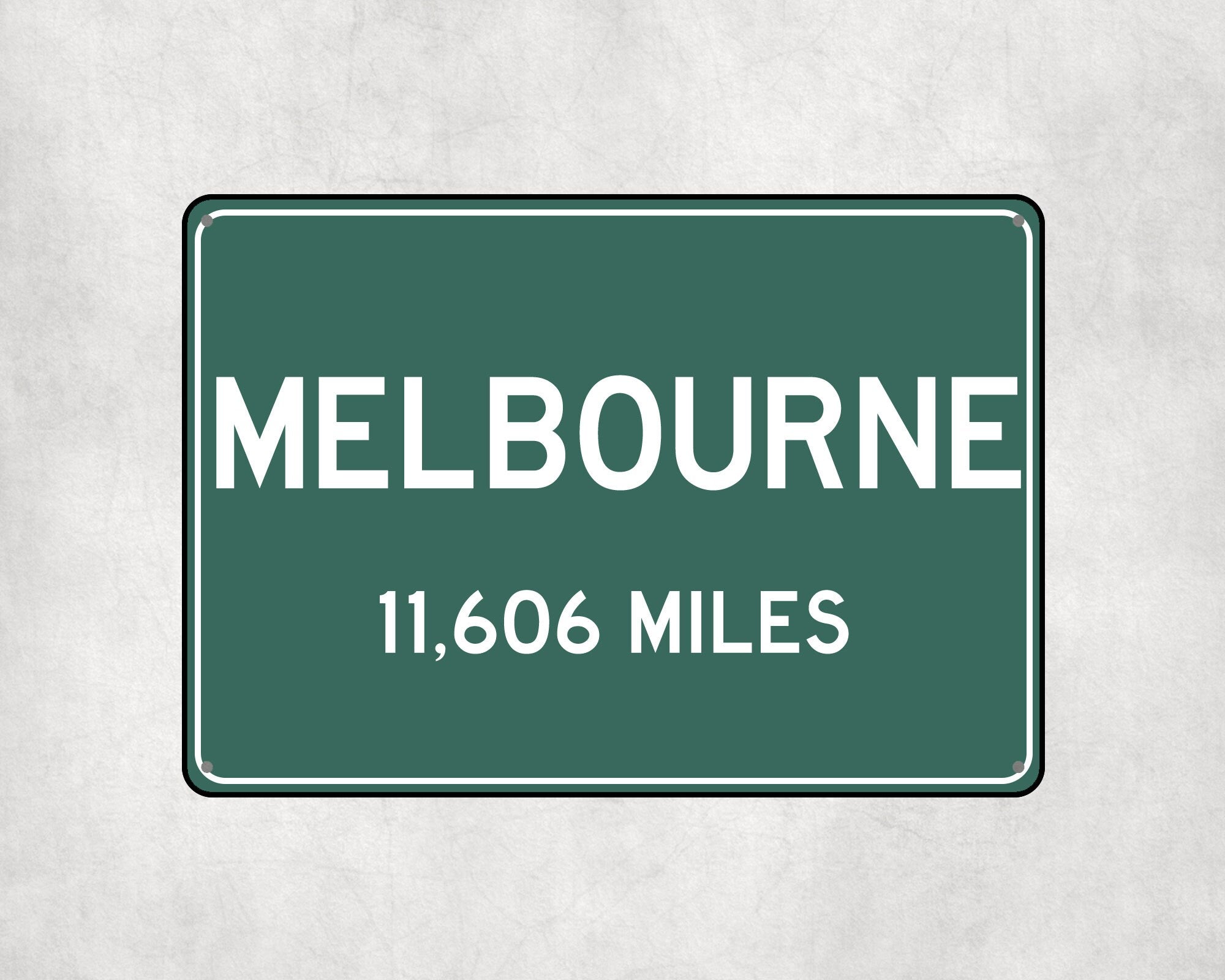 PERSONALIZED MELBOURNE Sign, Melbourne City Distance Sign, City of Melbourne Gift, Melbourne Gifts, Melbourne Souvenir, Melbourne Signs