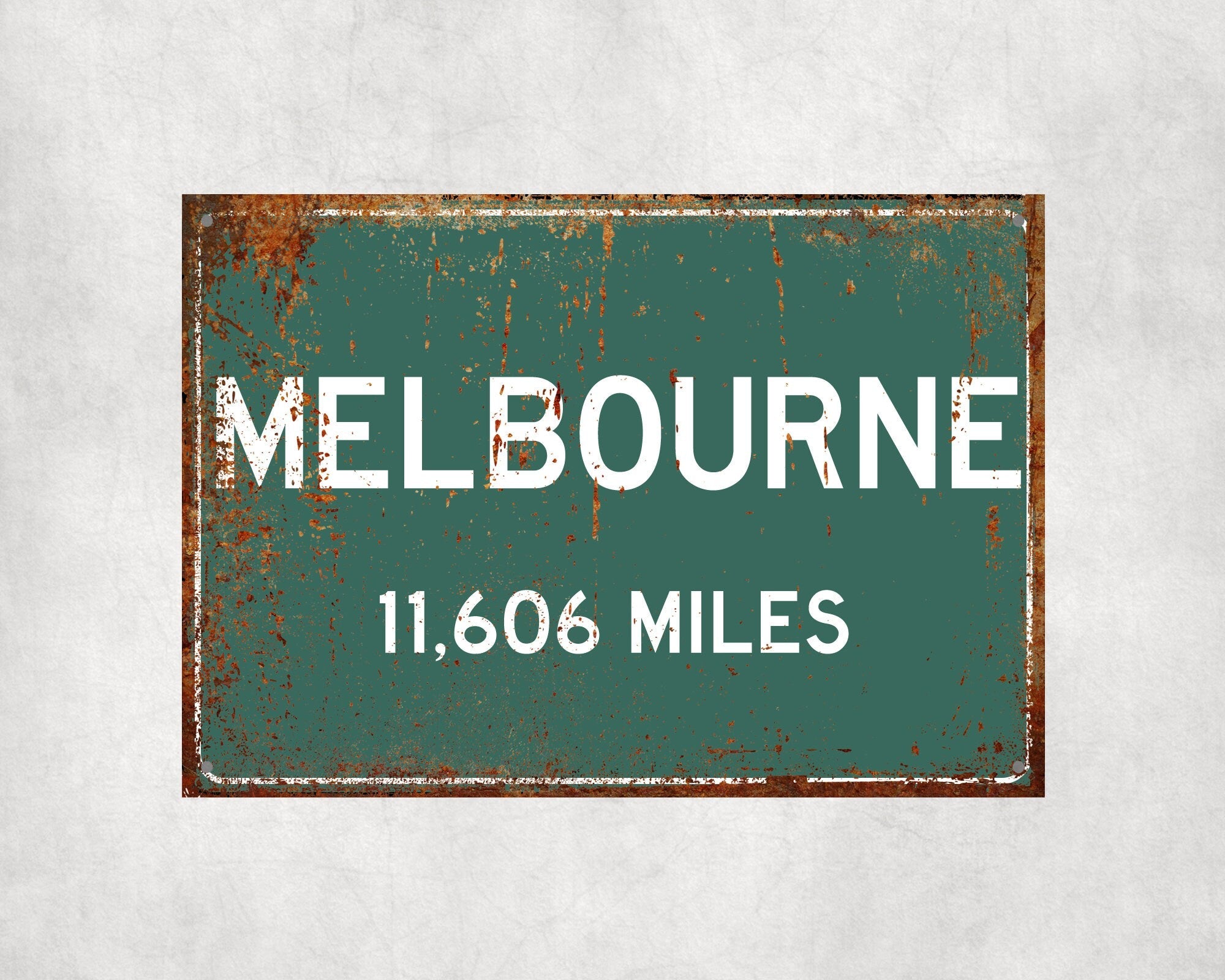 PERSONALIZED MELBOURNE Sign, Melbourne City Distance Sign, City of Melbourne Gift, Melbourne Gifts, Melbourne Souvenir, Melbourne Signs