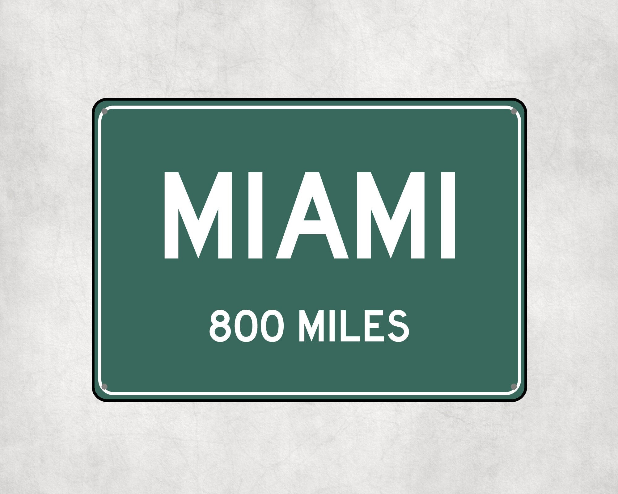 PERSONALIZED MIAMI Sign, Miami City Distance Sign, City of Miami Gift, Miami Gifts, Miami Souvenir, Miami Signs