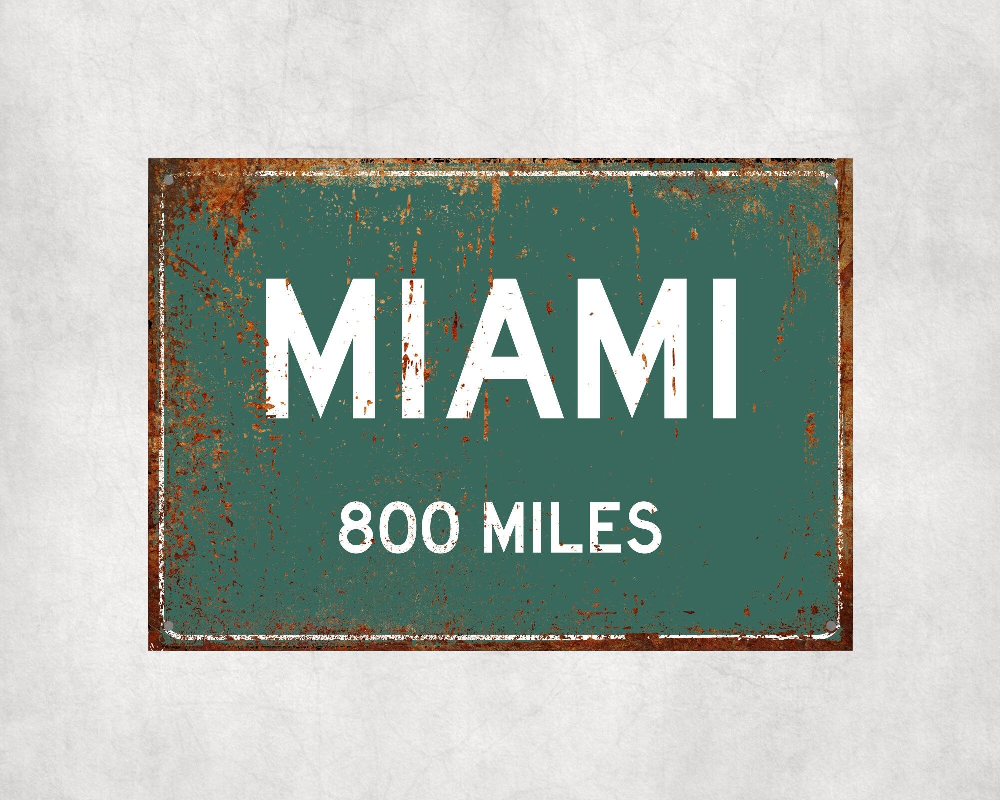 PERSONALIZED MIAMI Sign, Miami City Distance Sign, City of Miami Gift, Miami Gifts, Miami Souvenir, Miami Signs