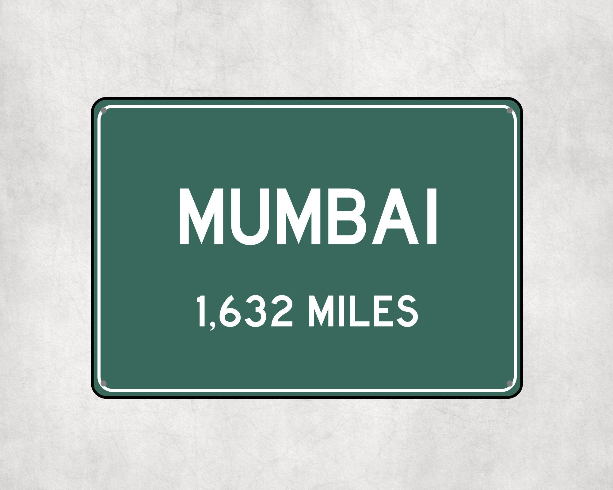 PERSONALIZED MUMBAI Sign, Mumbai City Distance Sign, City of Mumbai Gift, Mumbai Gifts, Mumbai Souvenir, Mumbai Signs