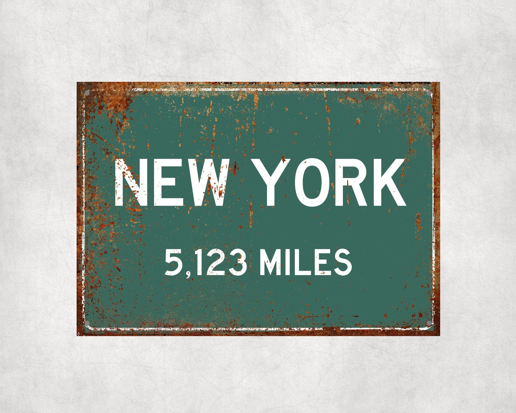 PERSONALIZED NEW YORK Sign, New York City Distance Sign, City of New York Gift, New York Gifts, New York Souvenir, New York Signs