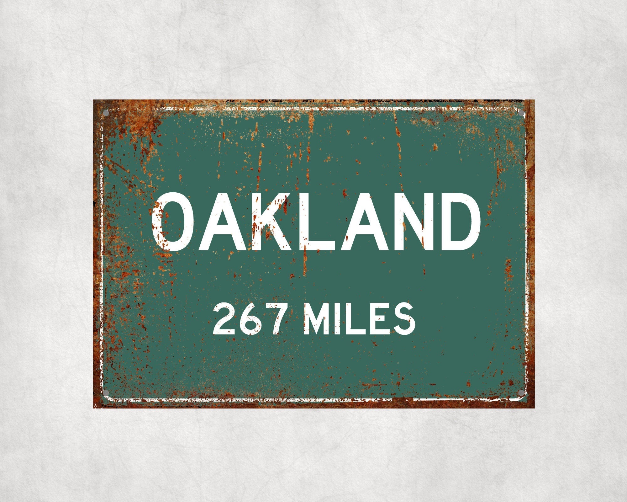 PERSONALIZED OAKLAND Sign, Oakland City Distance Sign, City of Oakland Gift, Oakland Gifts, Oakland Souvenir, Oakland Signs