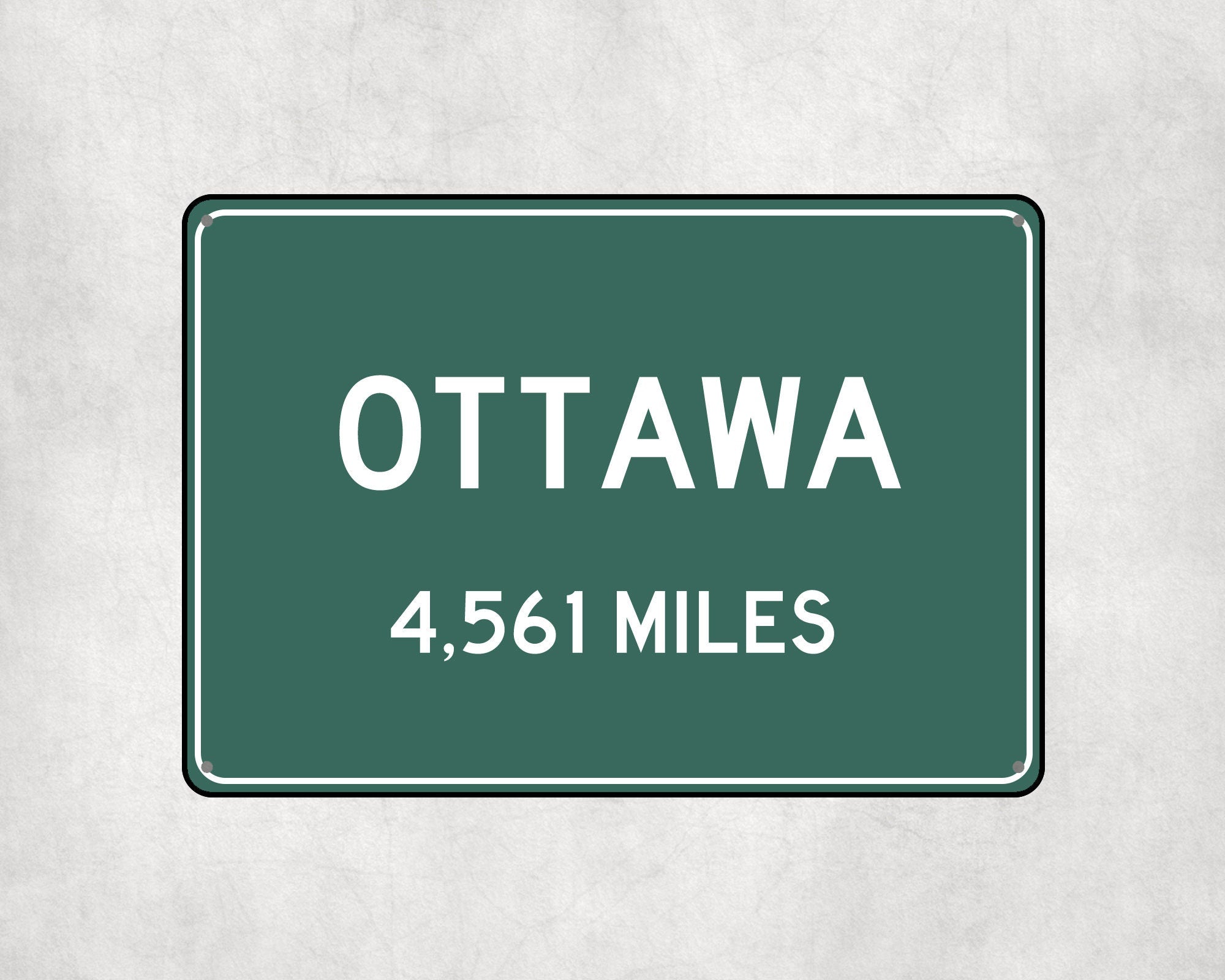 PERSONALIZED OTTAWA Sign, Ottawa City Distance Sign, City of Ottawa Gift, Ottawa Gifts, Ottawa Souvenir, Ottawa Signs