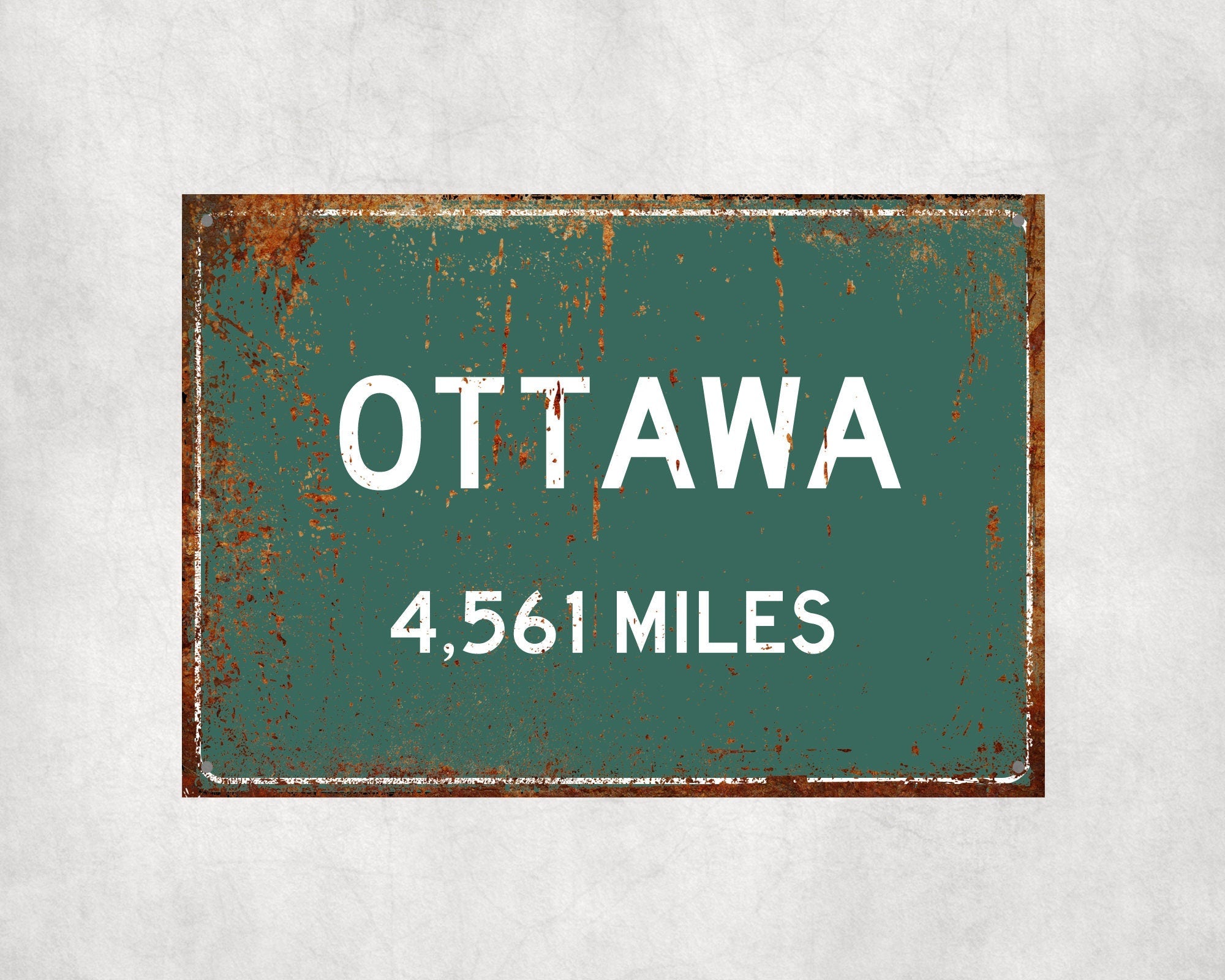 PERSONALIZED OTTAWA Sign, Ottawa City Distance Sign, City of Ottawa Gift, Ottawa Gifts, Ottawa Souvenir, Ottawa Signs