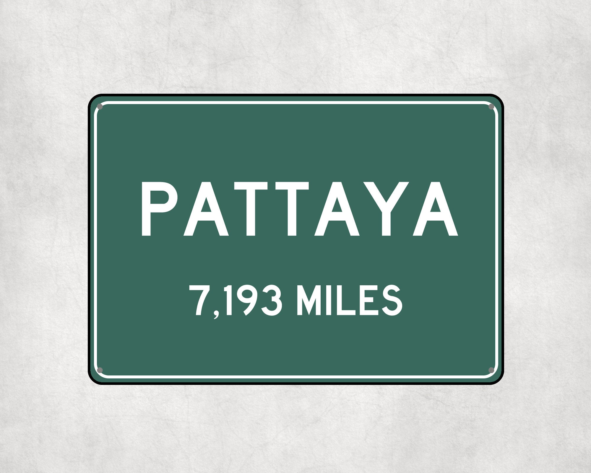 PERSONALIZED PATTAYA Sign, Pattaya City Distance Sign, City of Pattaya Gift, Pattaya Gifts, Pattaya Souvenir, Pattaya Signs