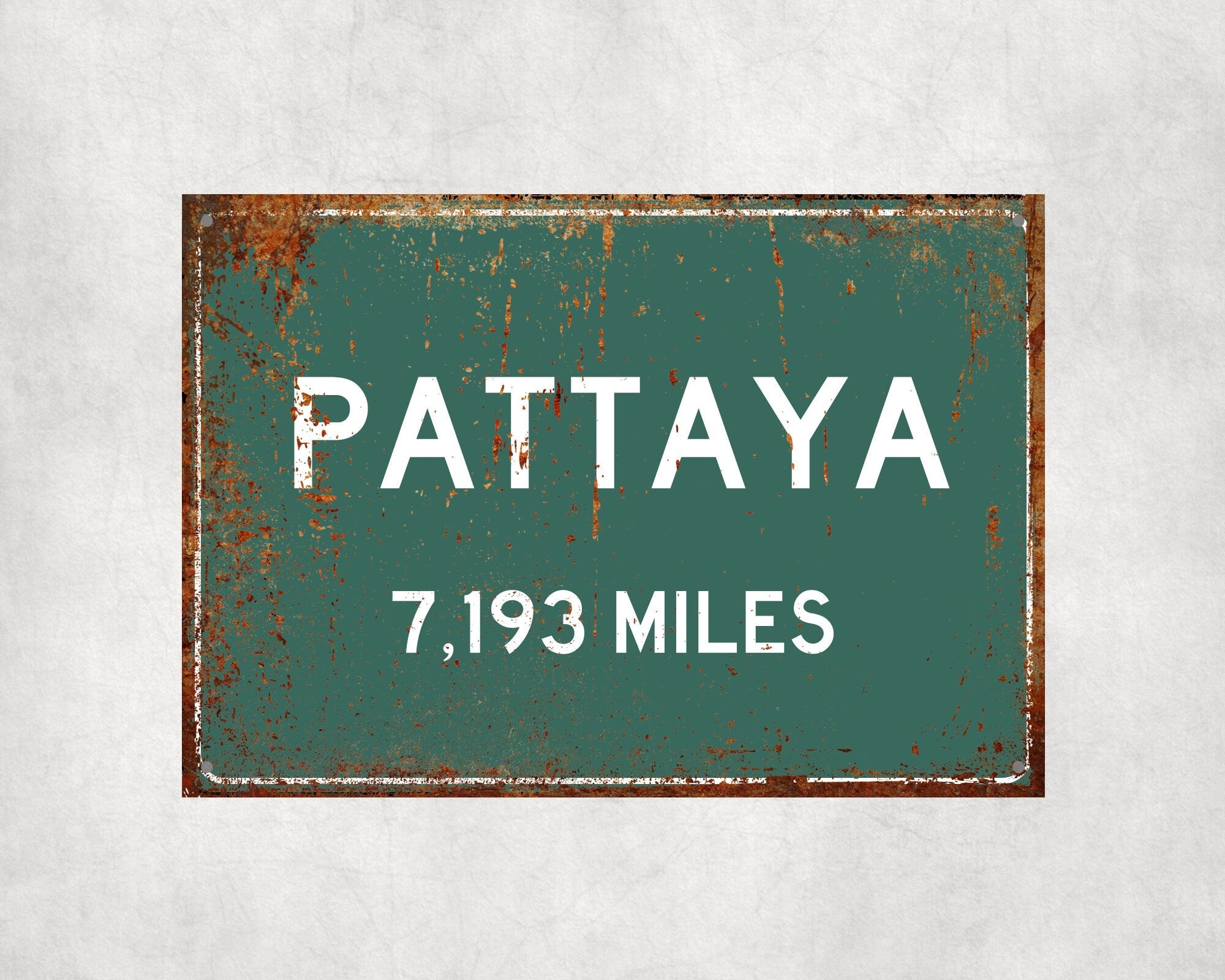 PERSONALIZED PATTAYA Sign, Pattaya City Distance Sign, City of Pattaya Gift, Pattaya Gifts, Pattaya Souvenir, Pattaya Signs