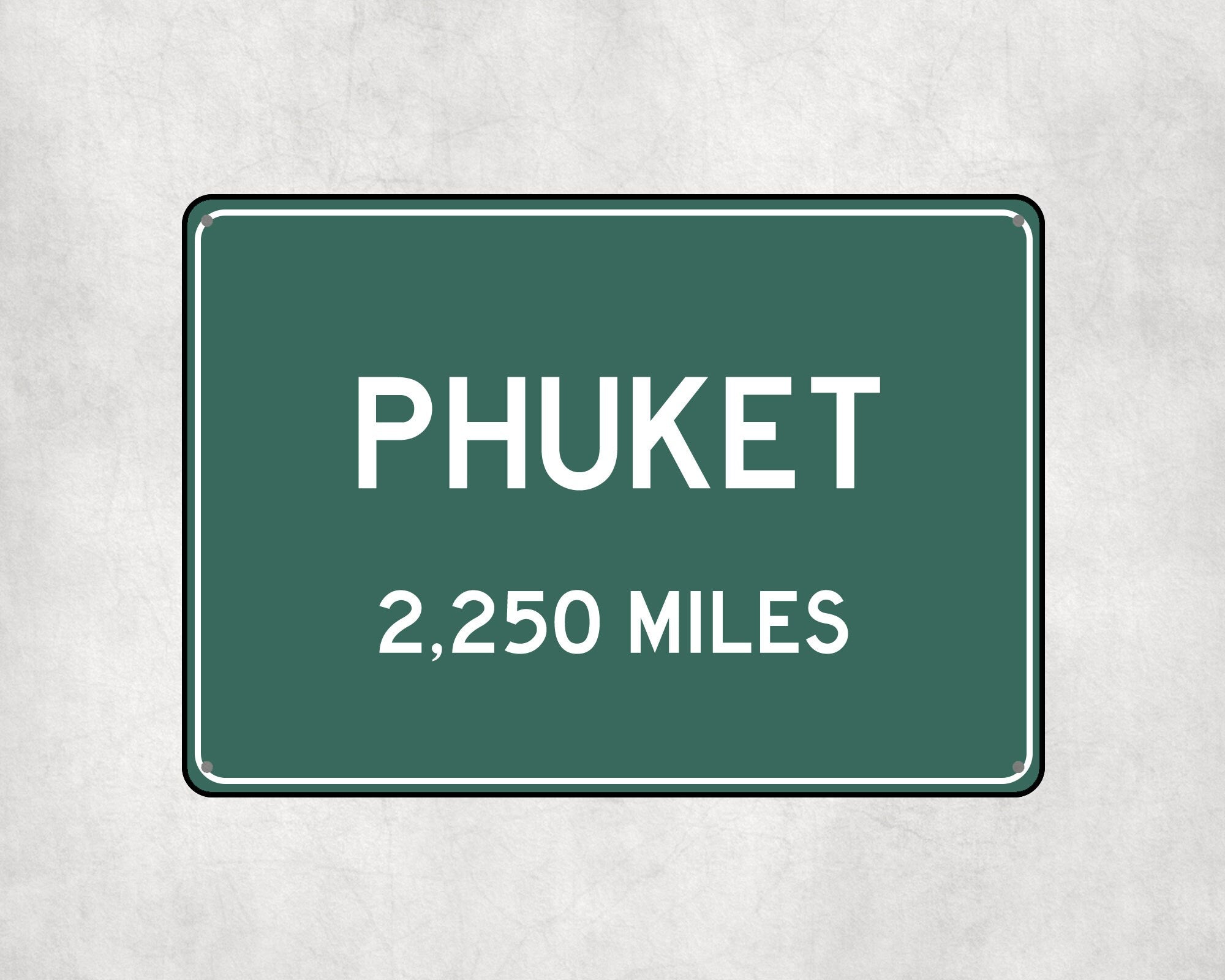 PERSONALIZED PHUKET Sign, Phuket City Distance Sign, City of Phuket Gift, Phuket Gifts, Phuket Souvenir, Phuket Signs