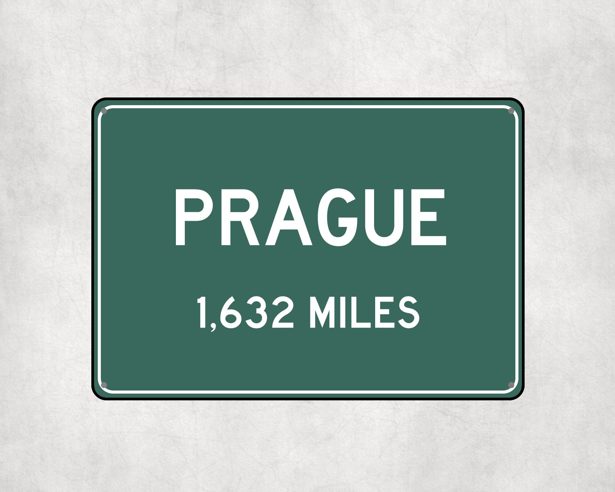 PERSONALIZED PRAGUE Sign, Prague City Distance Sign, City of Prague Gift, Prague Gifts, Prague Souvenir, Prague Signs