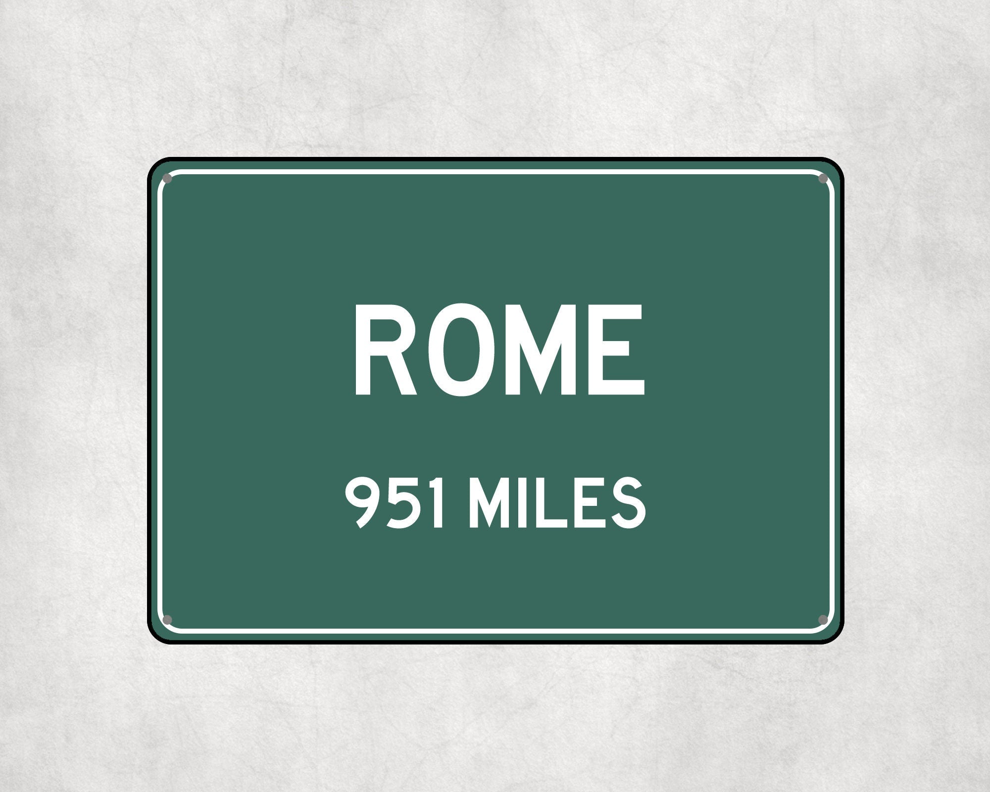 PERSONALIZED ROME Sign, Rome City Distance Sign, City of Rome Gift, Rome Gifts, Rome Souvenir, Rome Signs