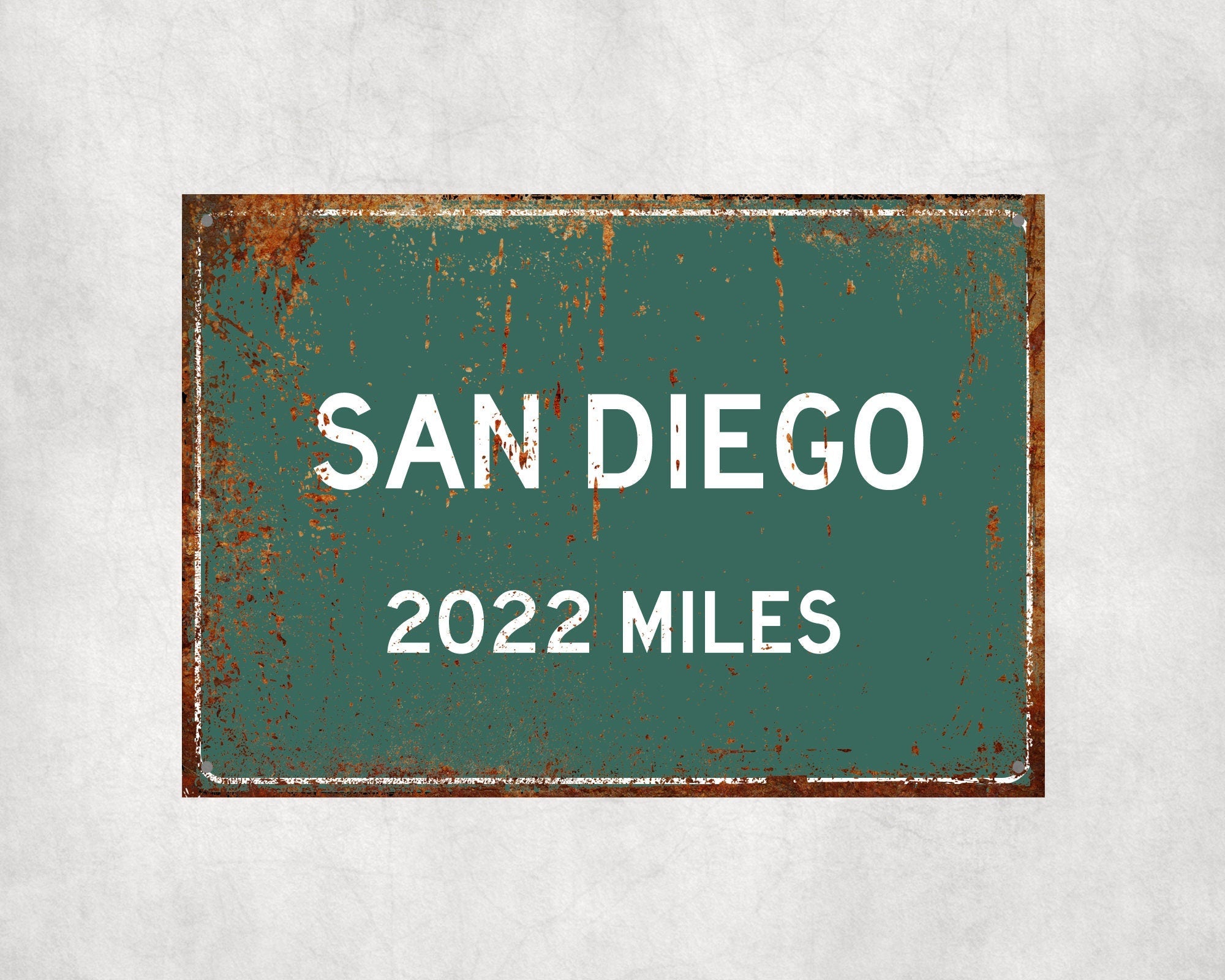 PERSONALIZED SAN DIEGO Sign, San Diego City Distance Sign, City of San Diego Gift, San Diego Gifts, San Diego Souvenir