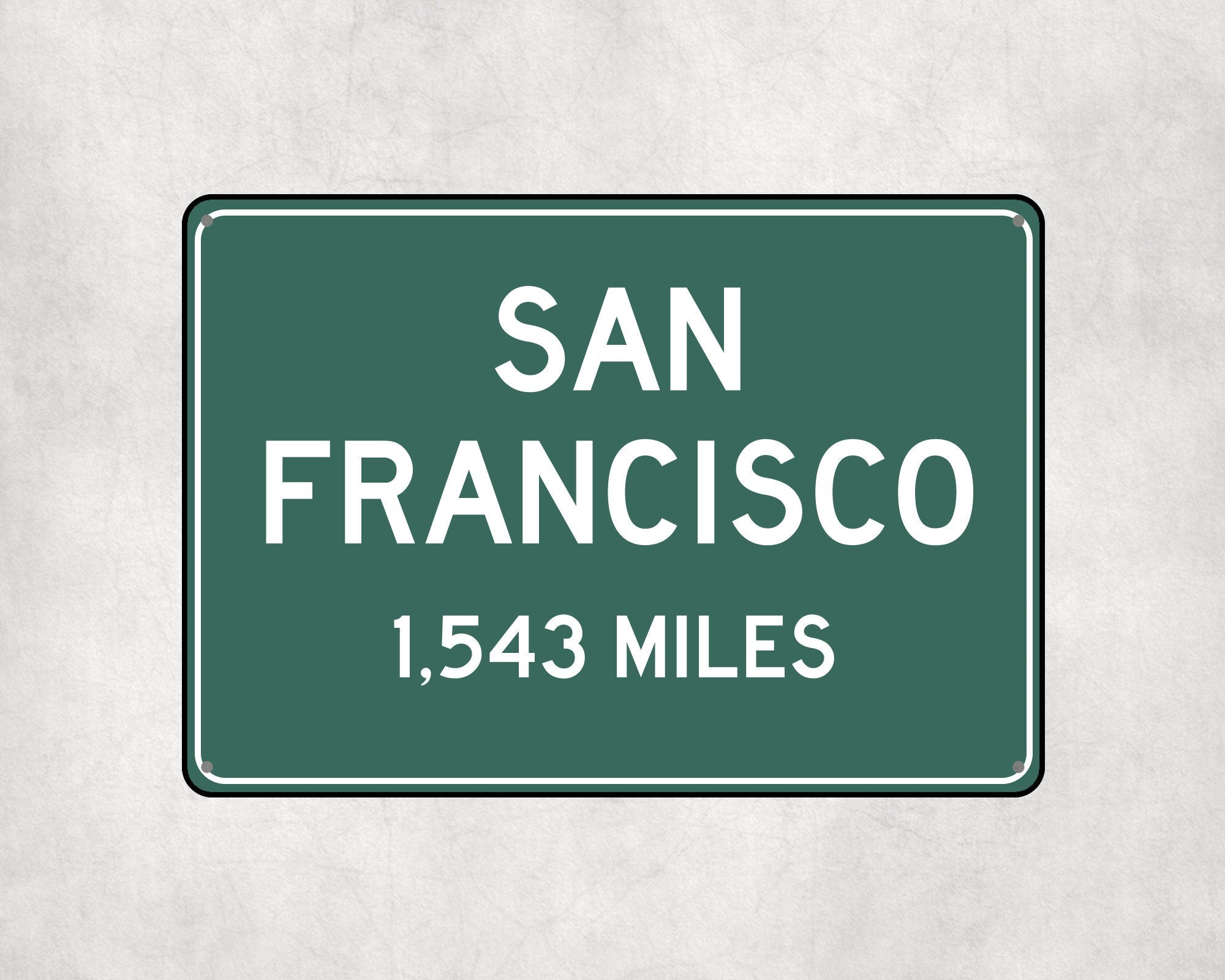 PERSONALIZED SAN FRANCISCO Sign, San Francisco City Distance Sign, City of San Francisco Gift, San Francisco Gifts, San Francisco Souvenir