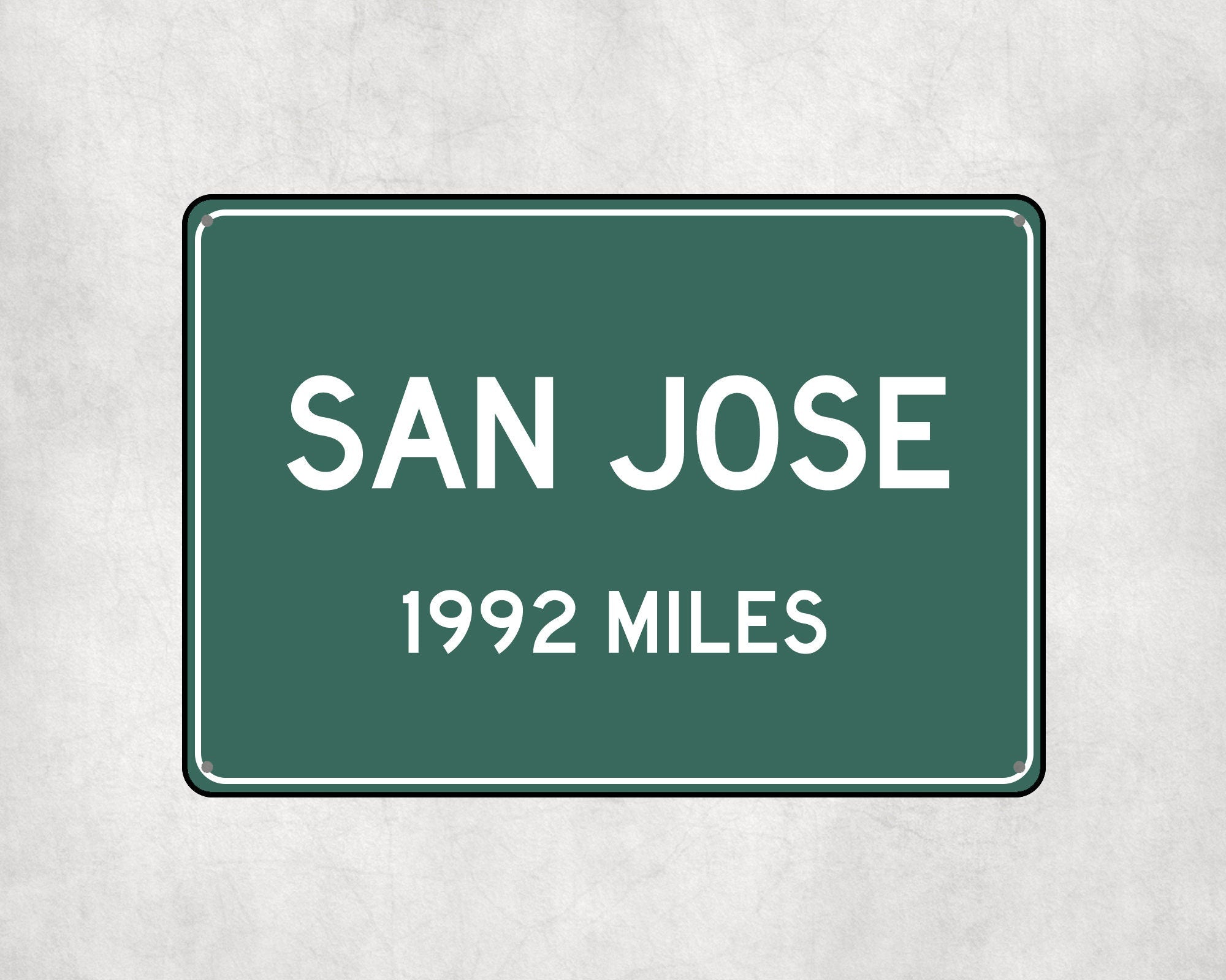 PERSONALIZED SAN JOSE Sign, San Jose City Distance Sign, City of San Jose Gift, San Jose Gifts, San Jose Souvenir