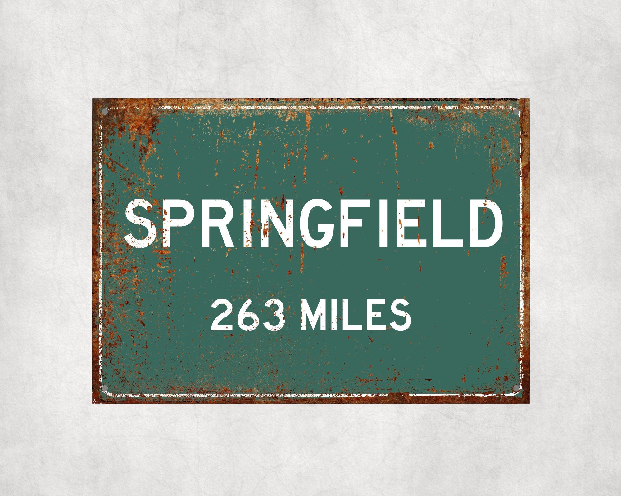 PERSONALIZED SPRINGFIELD Sign, Springfield City Distance Sign, City of Springfield Gift, Springfield Gifts, Springfield Souvenir,Springfield