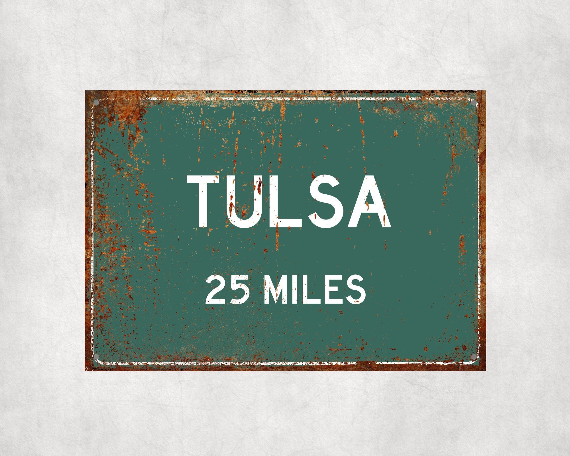 PERSONALIZED TULSA Sign, Tulsa City Distance Sign, City of Tulsa Gift, Tulsa Gifts, Tulsa Souvenir, Tulsa Signs