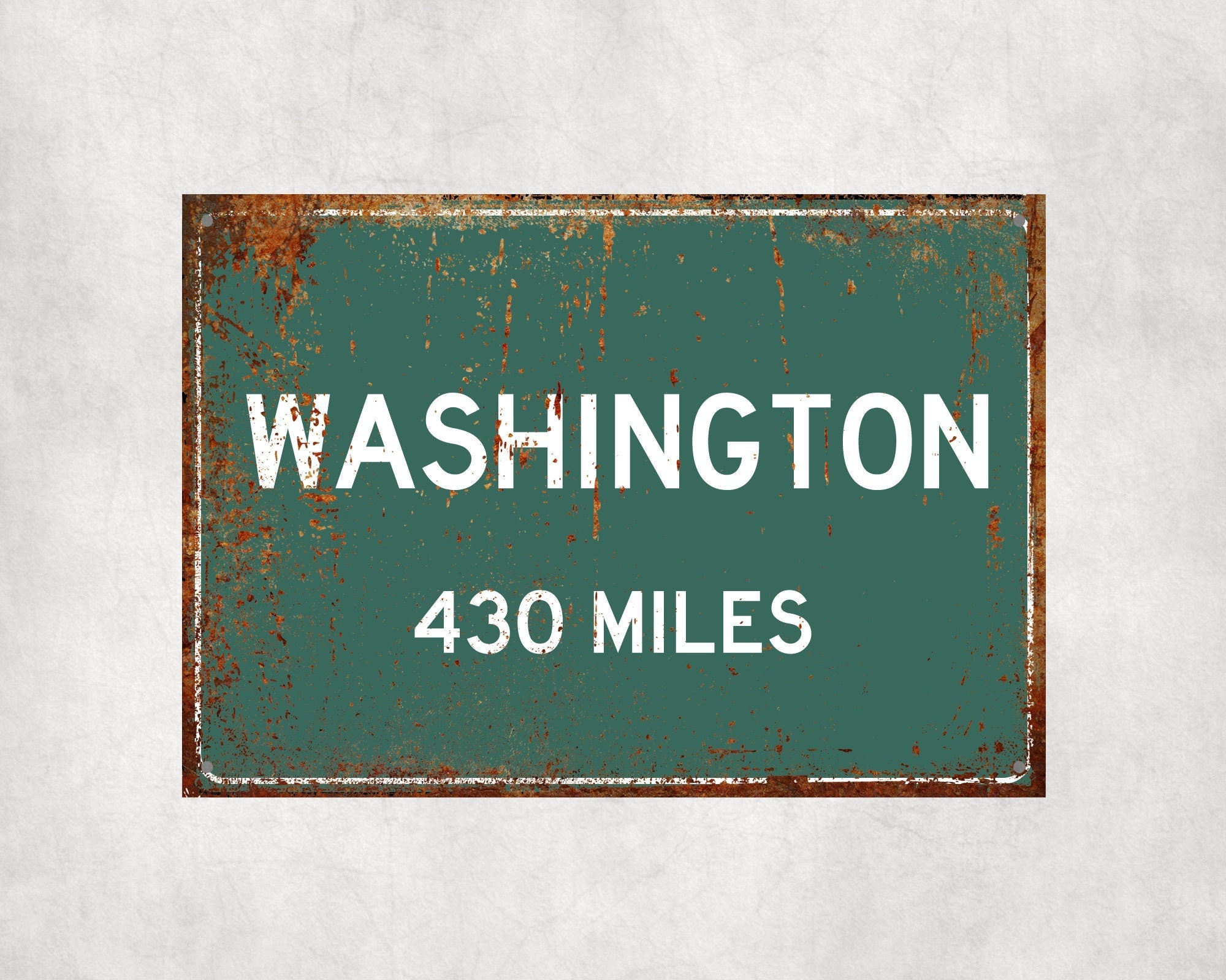 PERSONALIZED WASHINGTON Sign, Washington City Distance Sign, City of Washington Gift, Washington Gifts, Washington Souvenir,