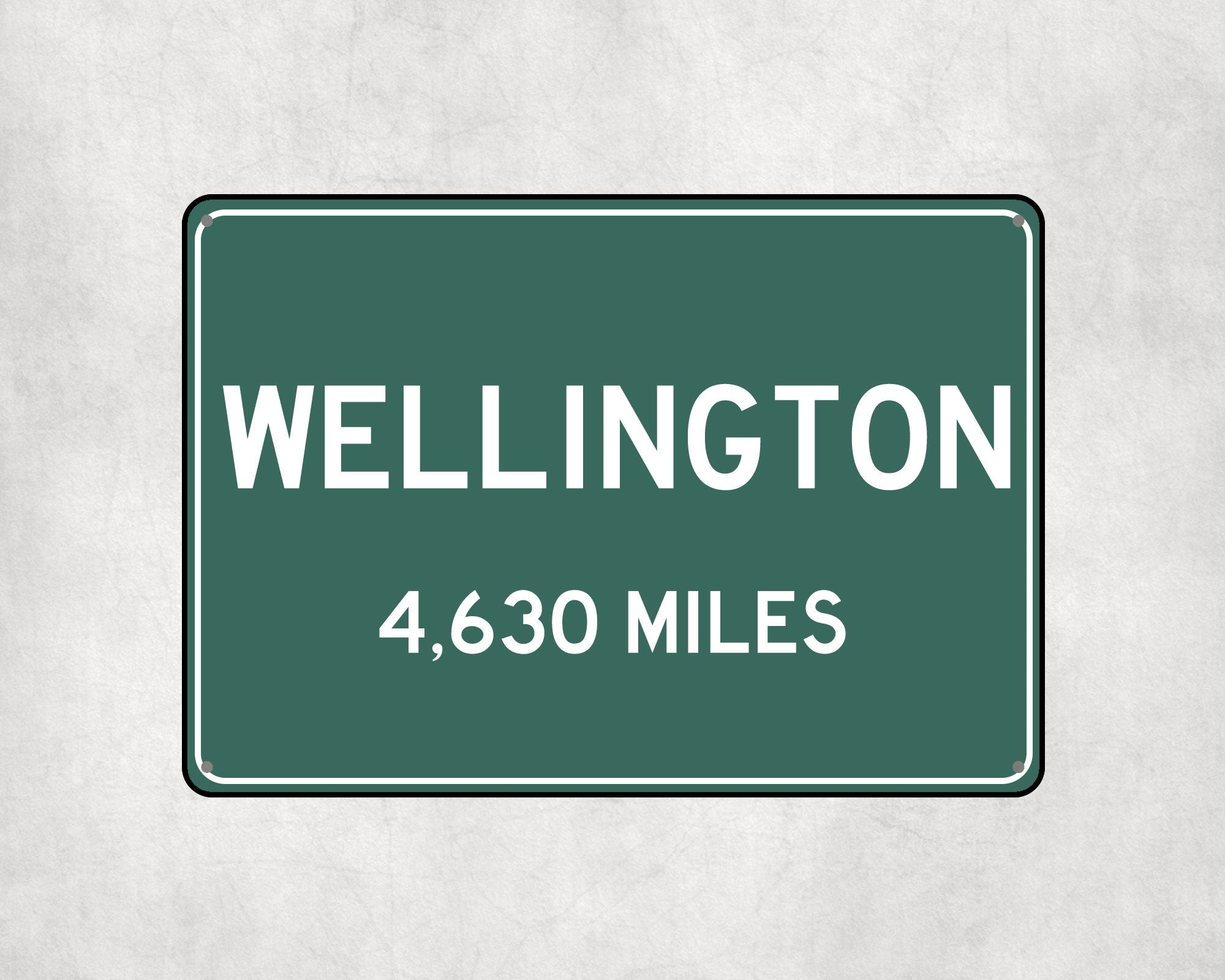 PERSONALIZED WELLINGTON Sign, Wellington City Distance Sign, City of Wellington Gift, Wellington Gifts, Wellington Souvenir, Wellington Sign