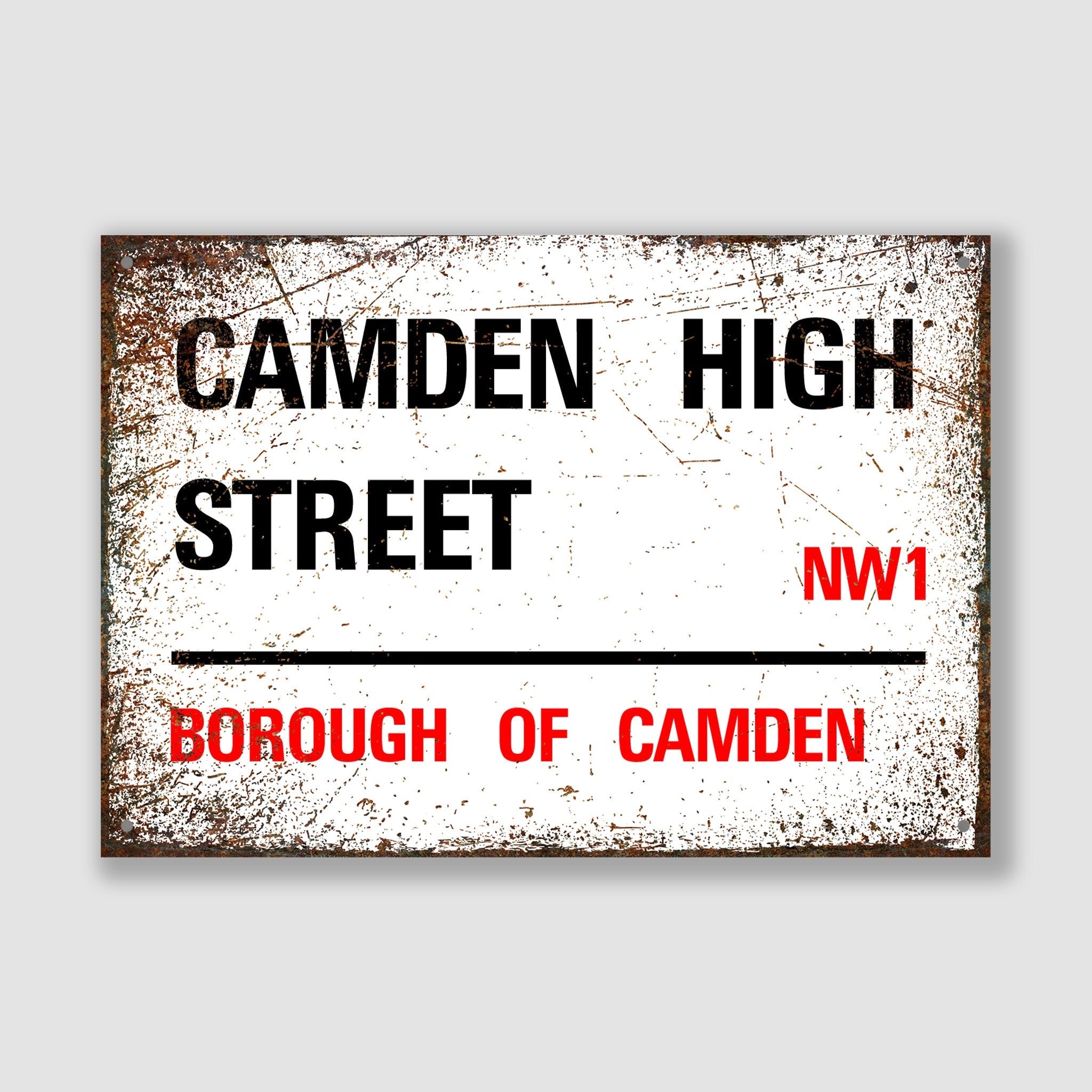 Camden High Street - Borough of Camden, Street Sign, Camden High Street gift, Camden High Street Souvenir, Camden High Street Keepsake