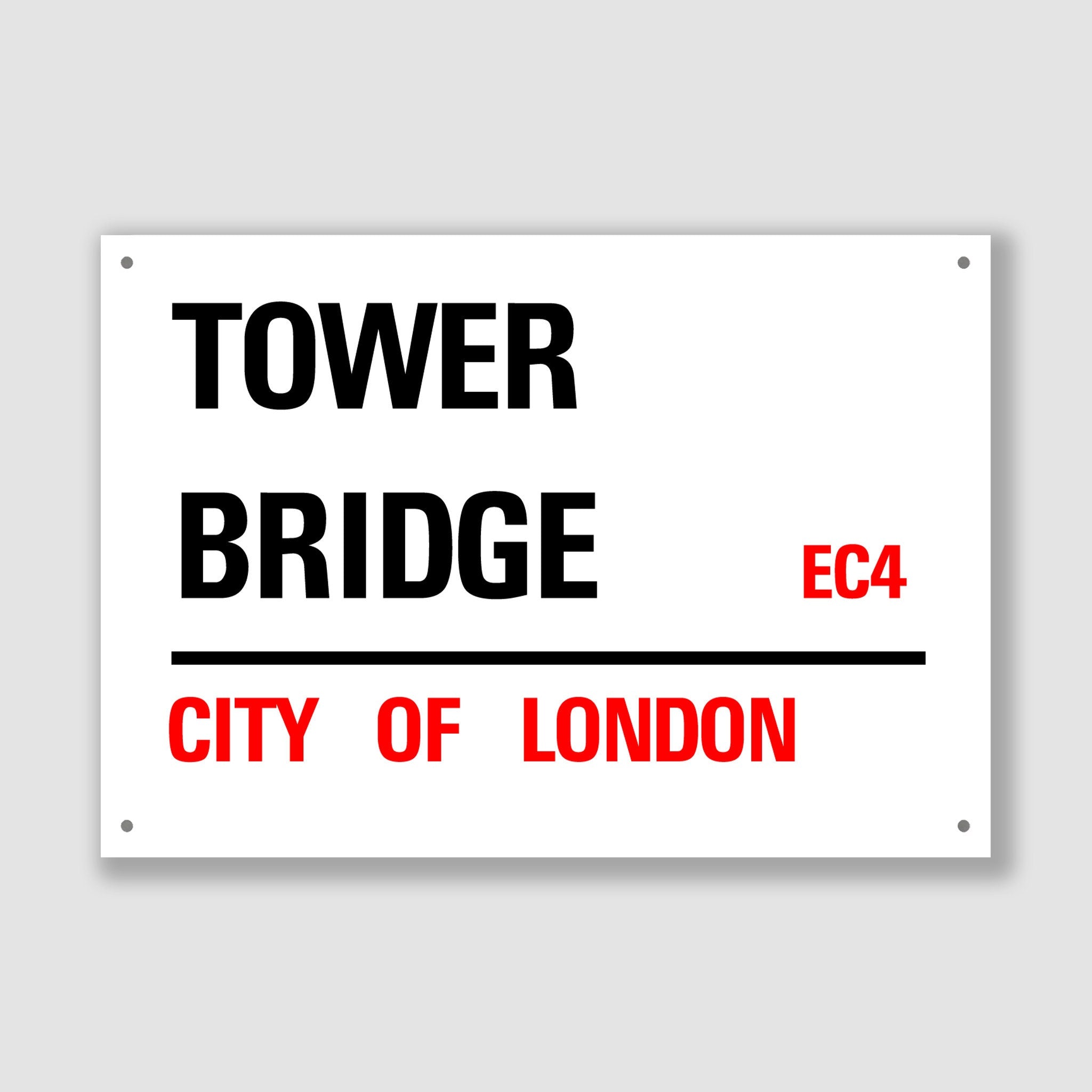 Tower Bridge - City of London, Street Sign, Tower Bridge gift, Tower Bridge Souvenir, Tower Bridge Keepsake, Tower Bridge Sign