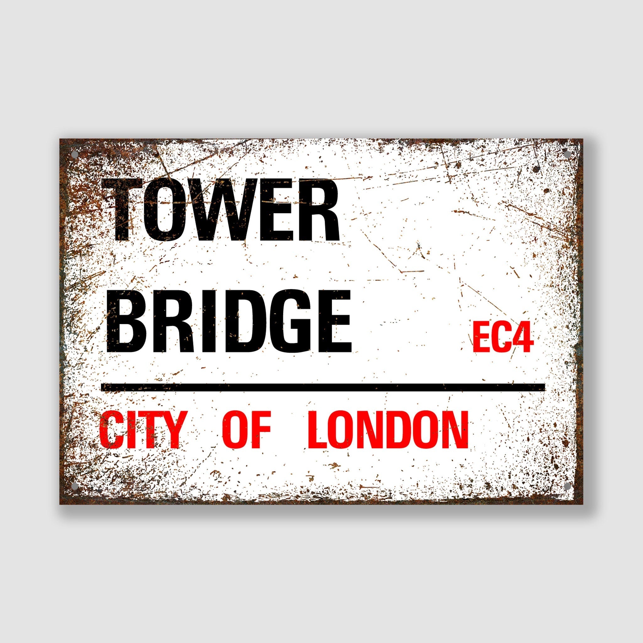 Tower Bridge - City of London, Street Sign, Tower Bridge gift, Tower Bridge Souvenir, Tower Bridge Keepsake, Tower Bridge Sign