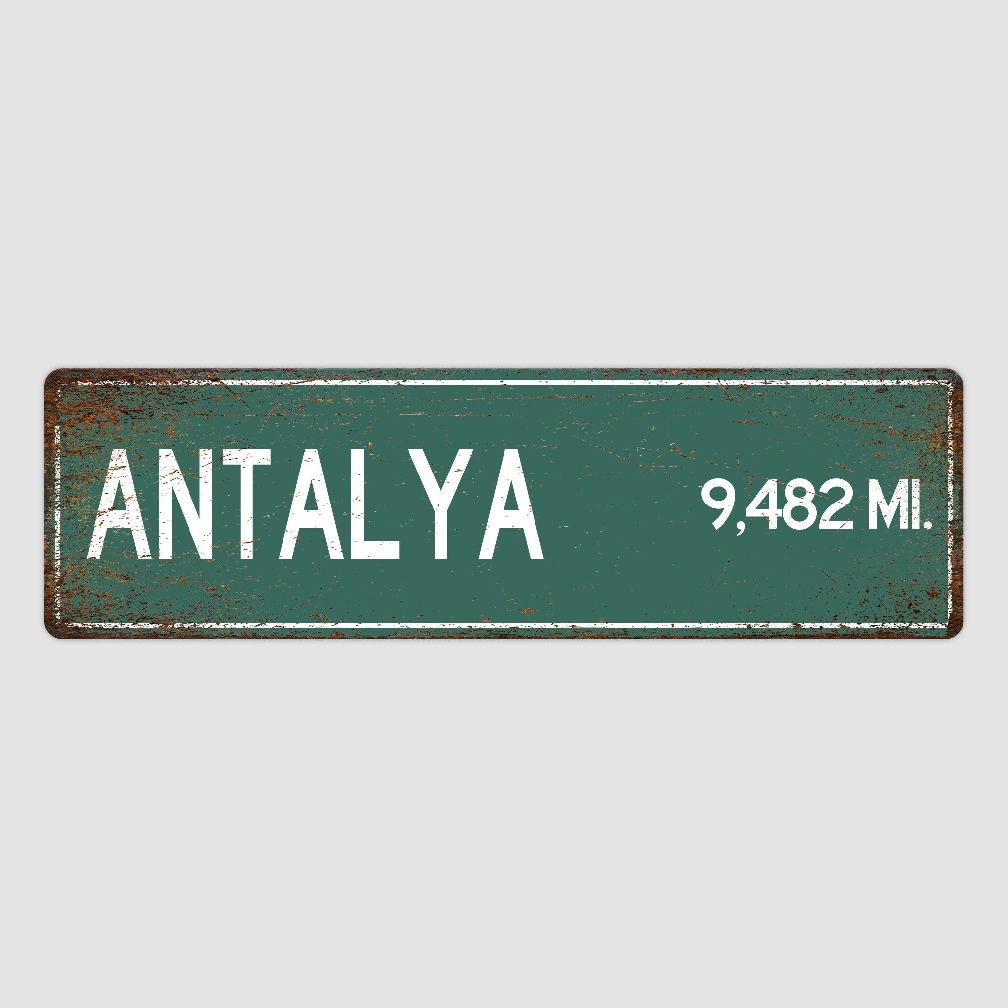 PERSONALIZED ANTALYA Sign, Antalya City Distance Sign, City of Antalya Gift, Antalya Gifts, Antalya Souvenir, Antalya Sign