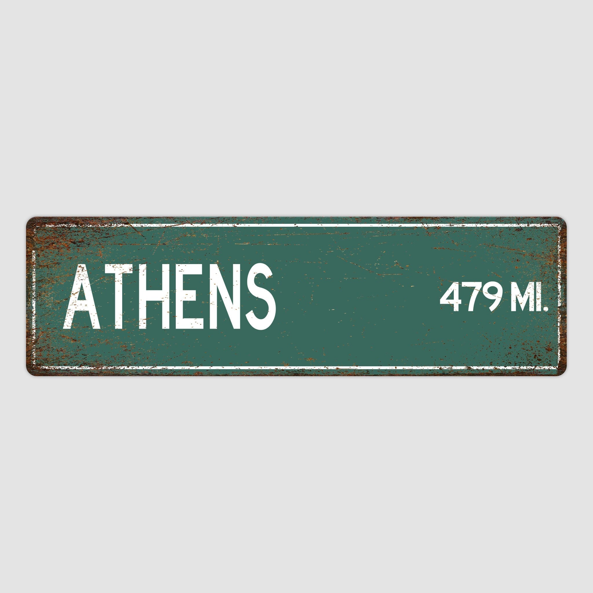 PERSONALIZED ATHENS Sign, Athens City Distance Sign, City of Athens Gift, Athens Gifts, Athens Souvenir, Athens Sign