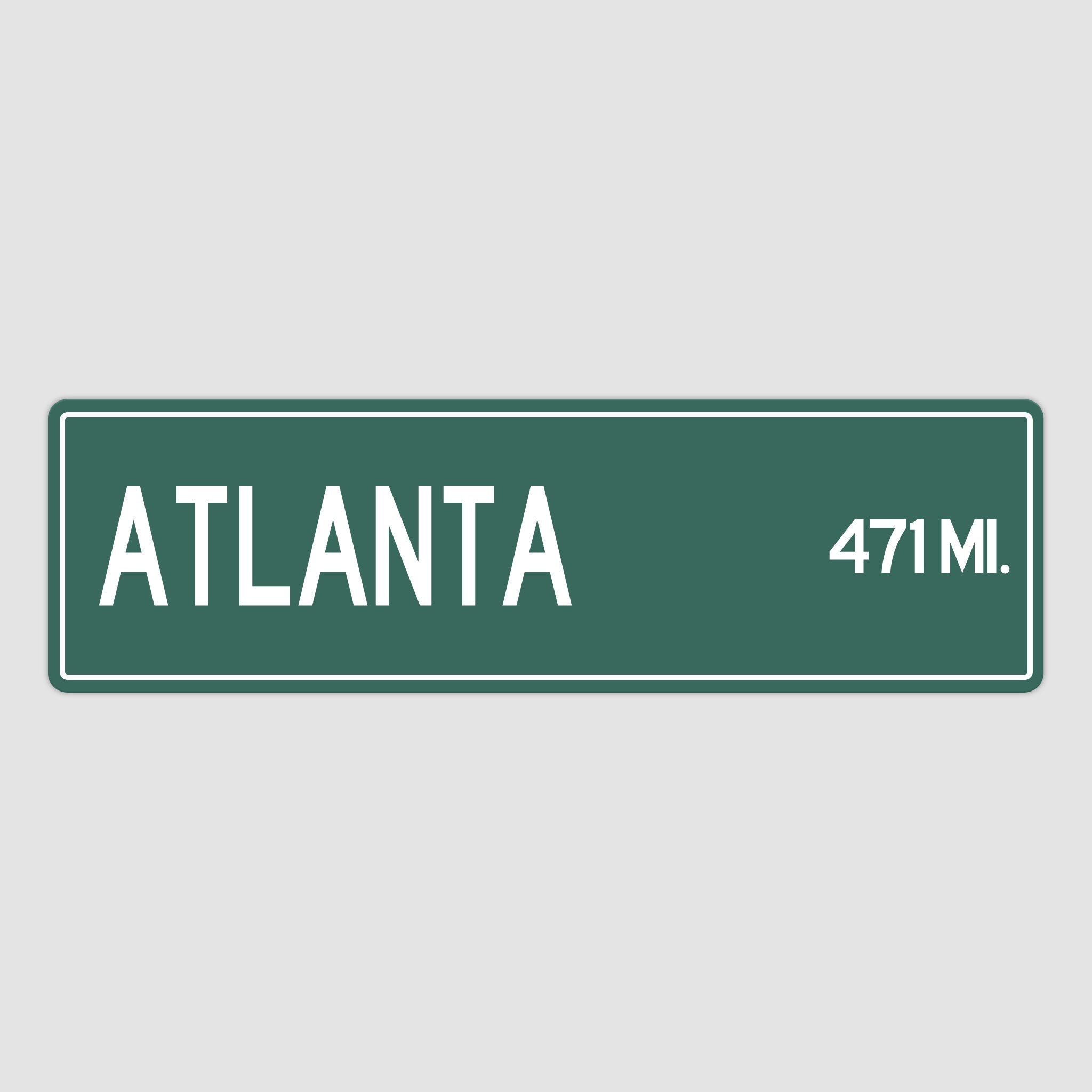 PERSONALIZED ATLANTA Sign, Atlanta City Distance Sign, City of Atlanta Gift, Atlanta Gifts, Atlanta Souvenir, Atlanta Sign